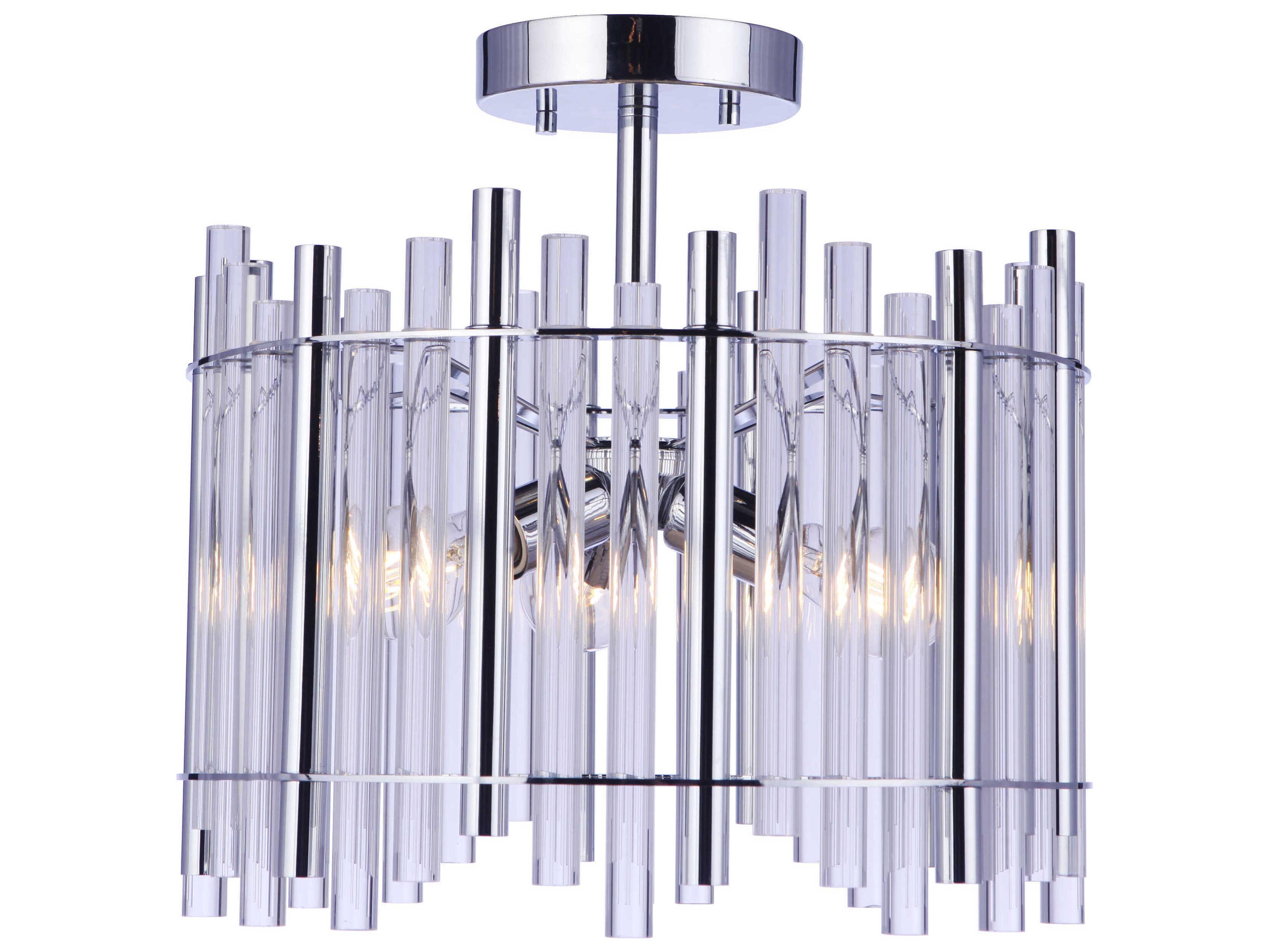 Craftmade Reveal 3-Light Chrome Drum Semi Flush Mount