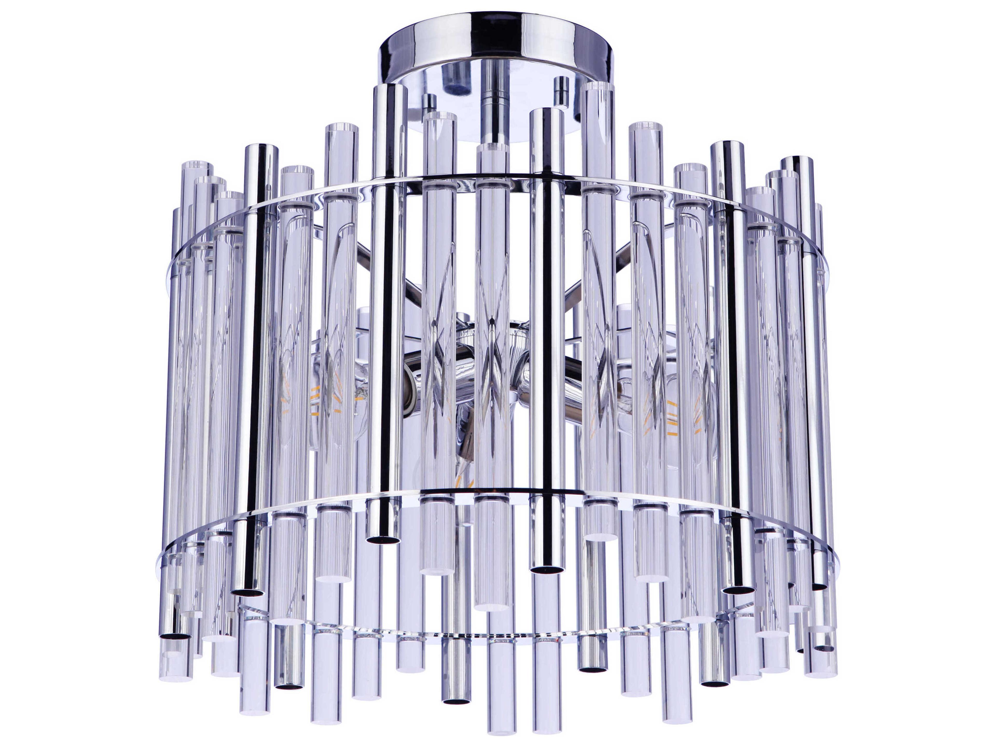 Craftmade Reveal 3-Light Chrome Drum Semi Flush Mount