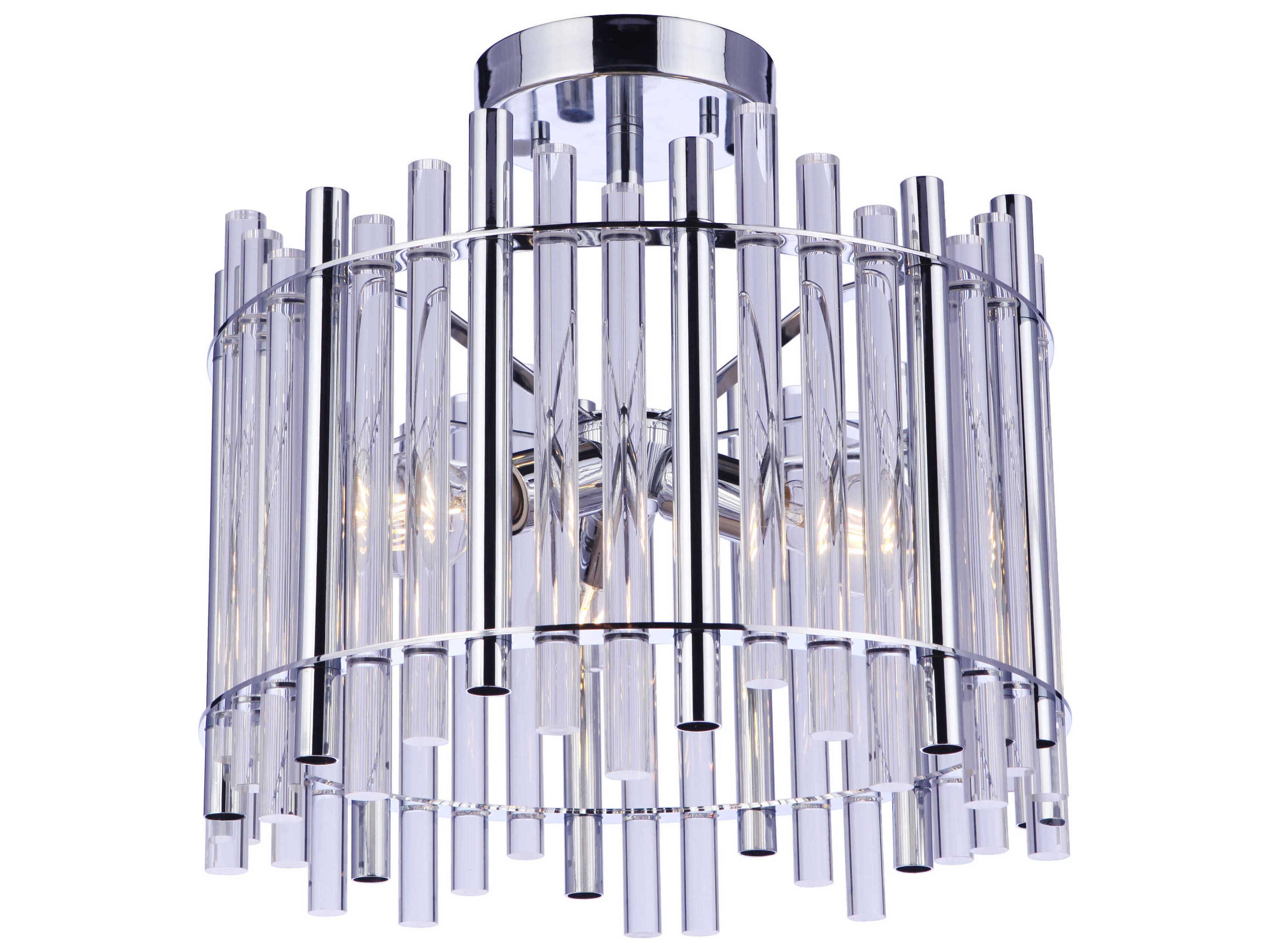 Craftmade Reveal 3-Light Chrome Drum Semi Flush Mount