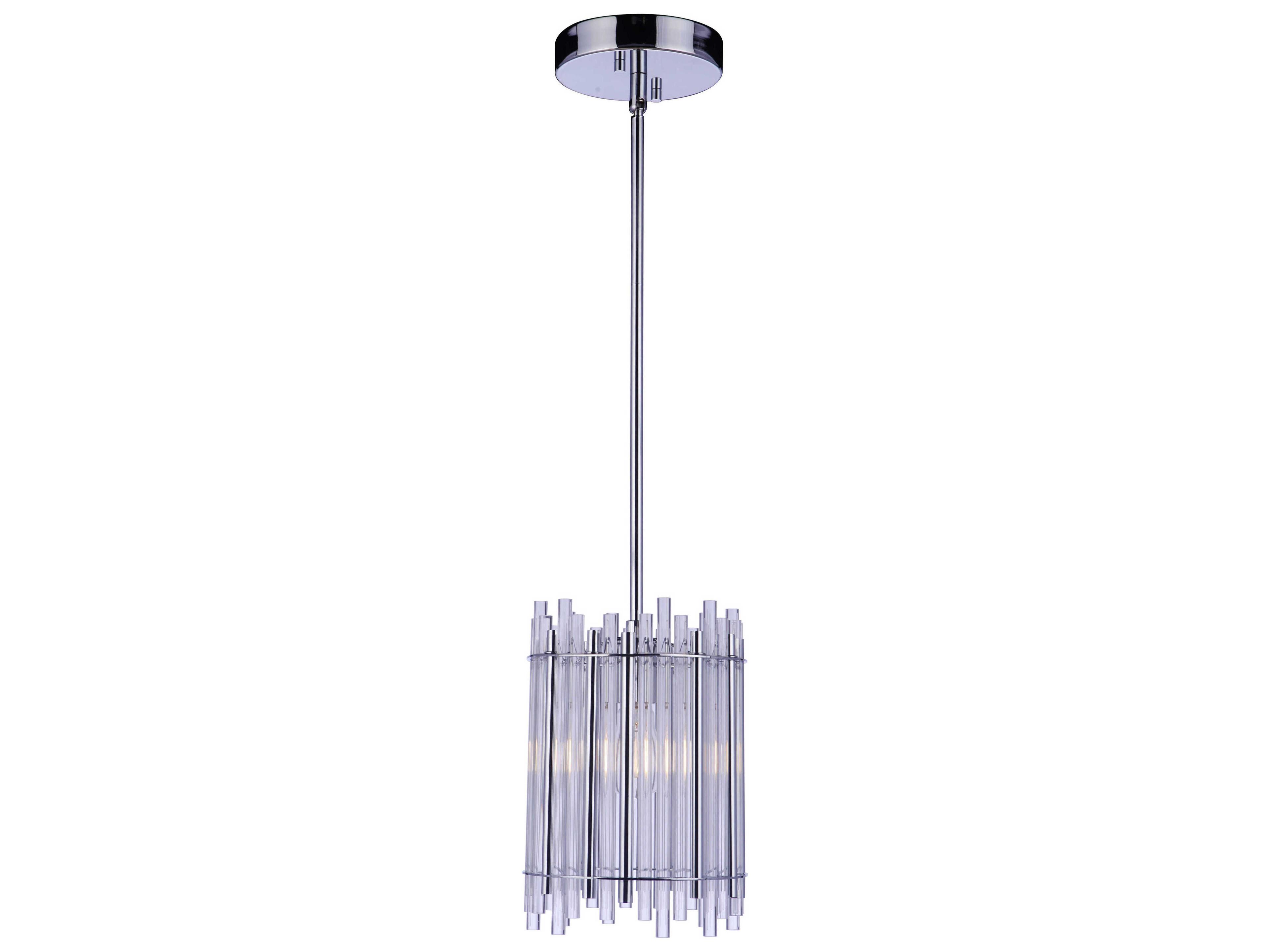 Craftmade Reveal 1-Light Chrome Drum Mini Pendant