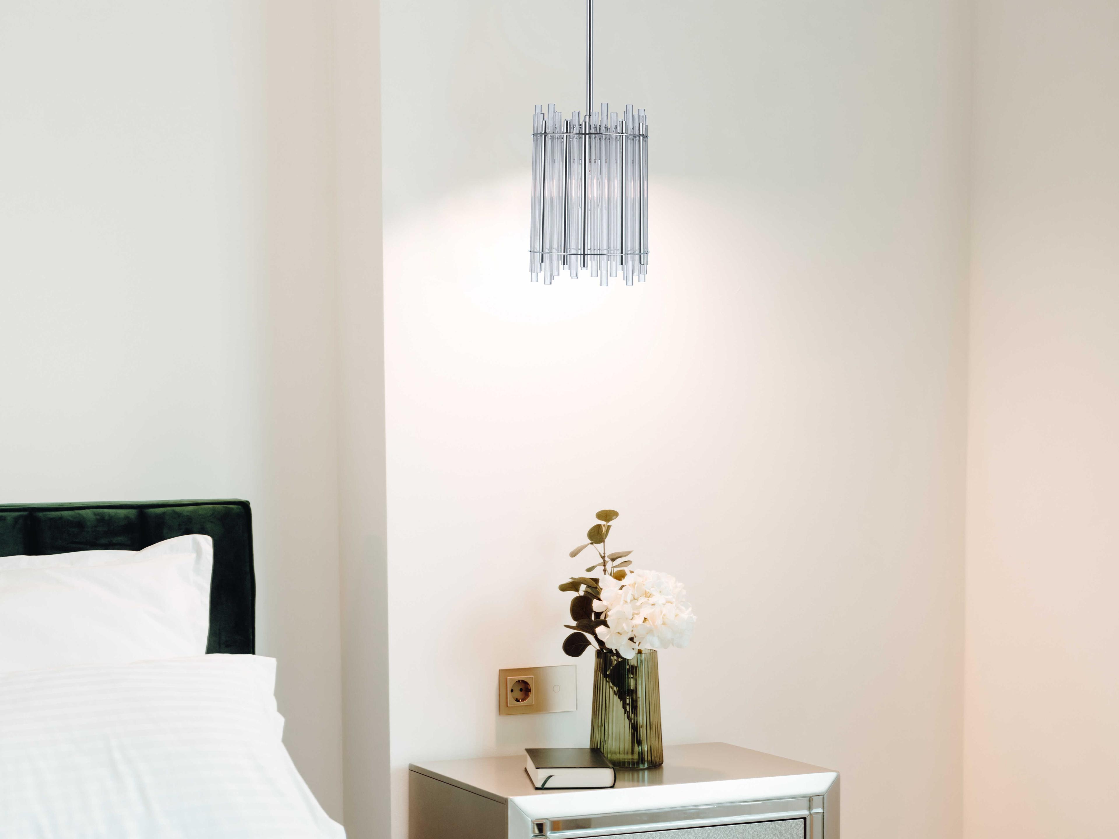 Craftmade Reveal 1-Light Chrome Drum Mini Pendant