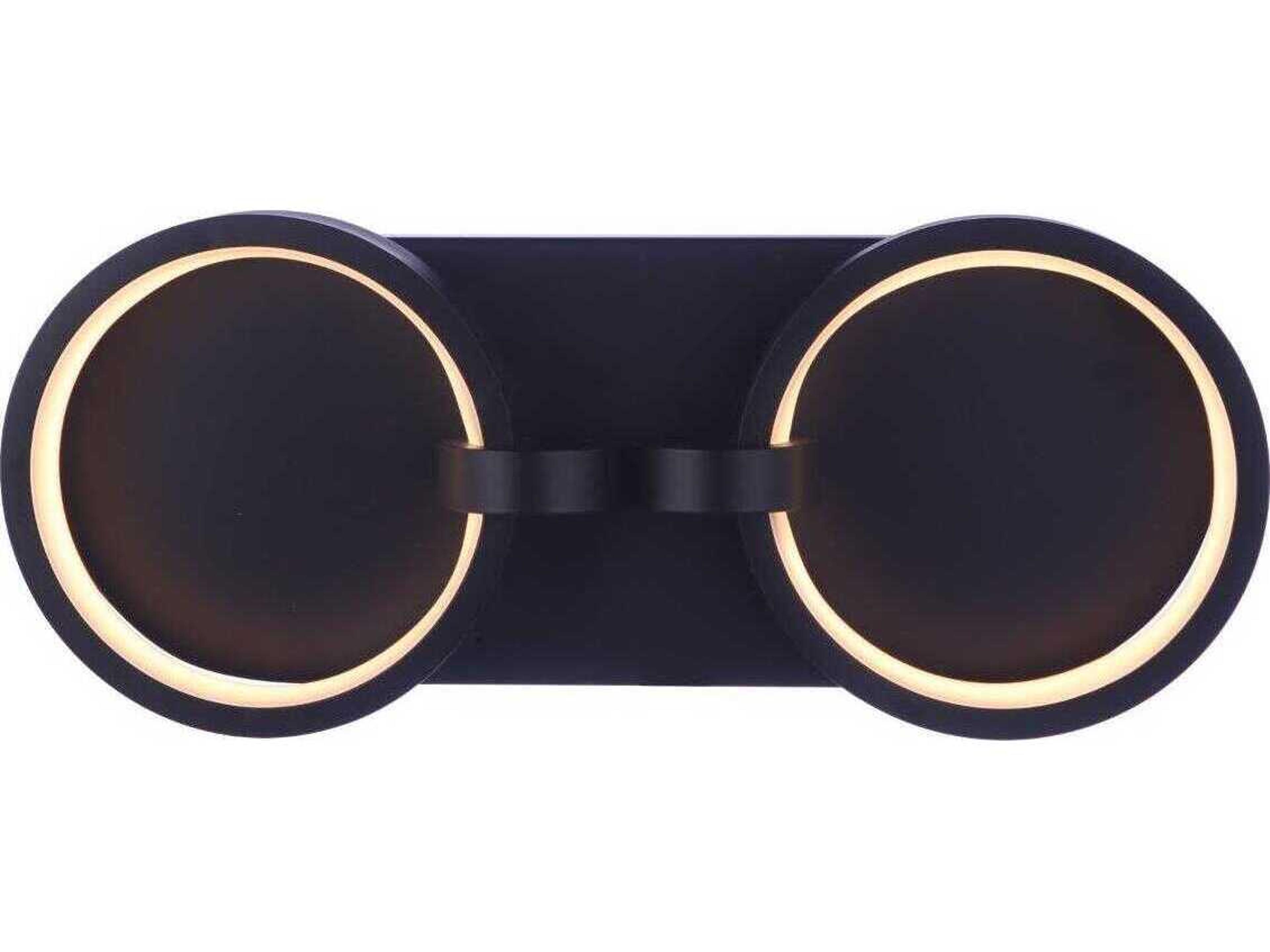 Craftmade Context 2-Light Flat Black Vanity Light