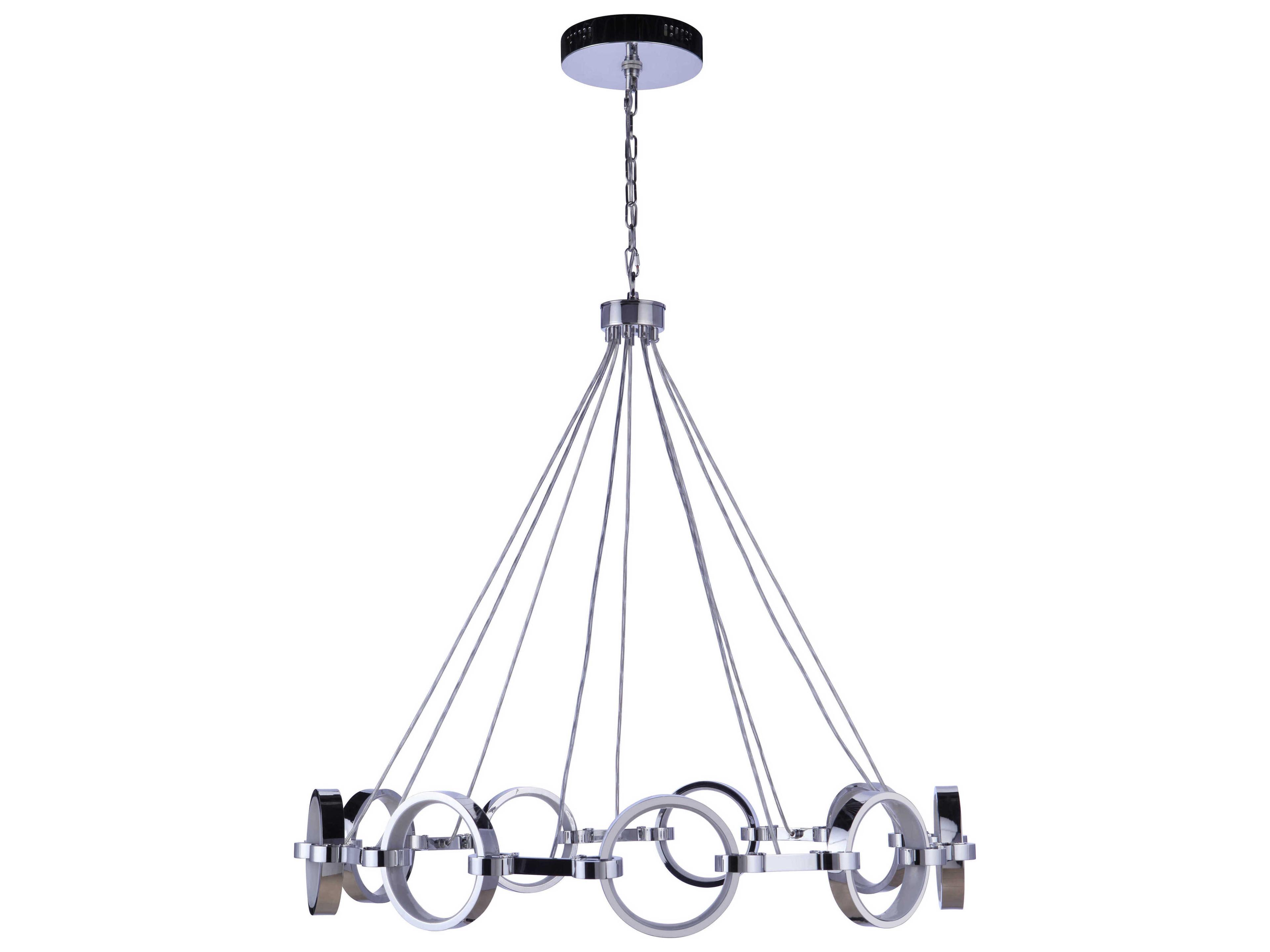 Context 9-Light Chrome Round Chandelier
