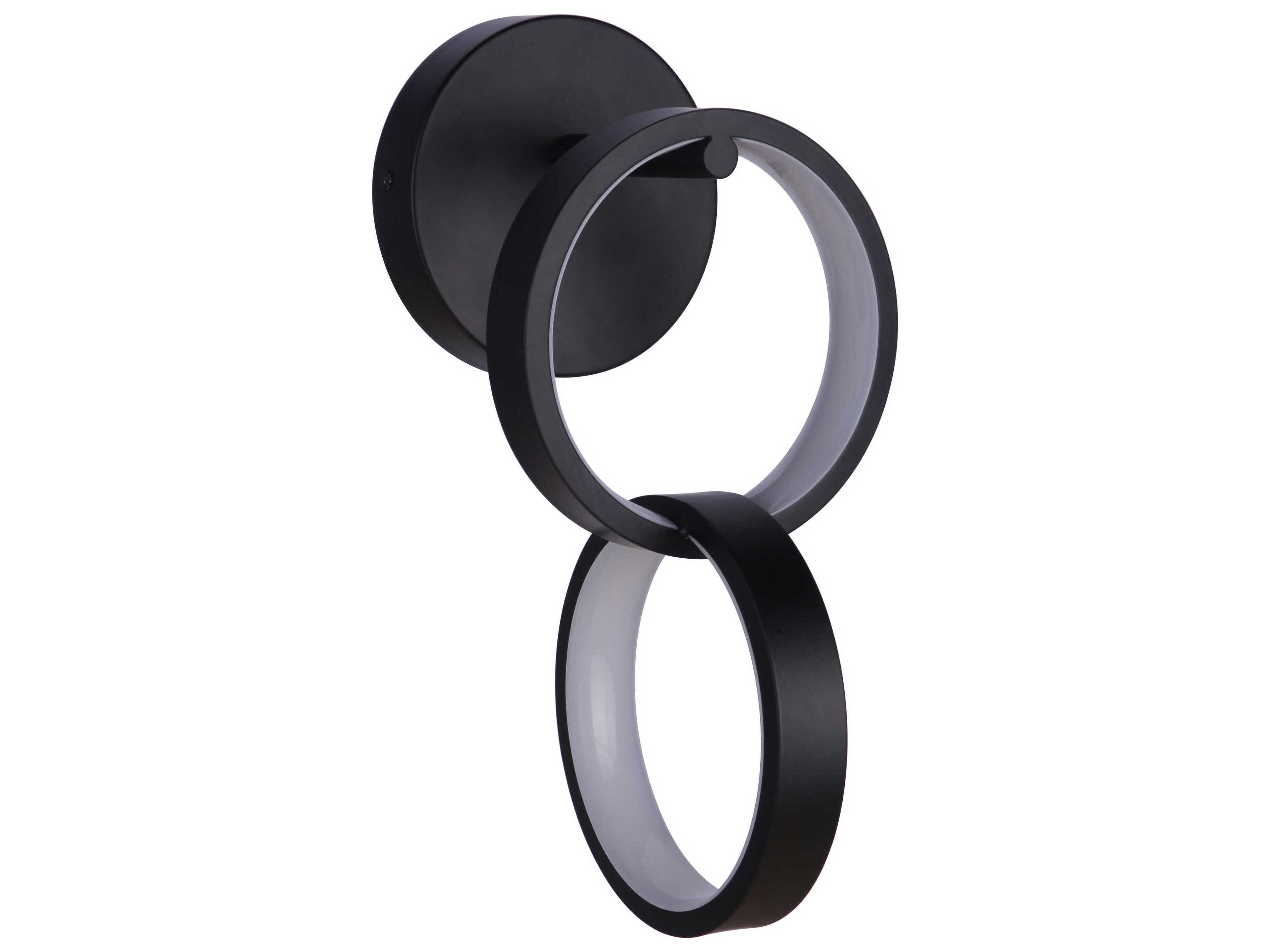 Context 2-Light Flat Black Wall Sconce
