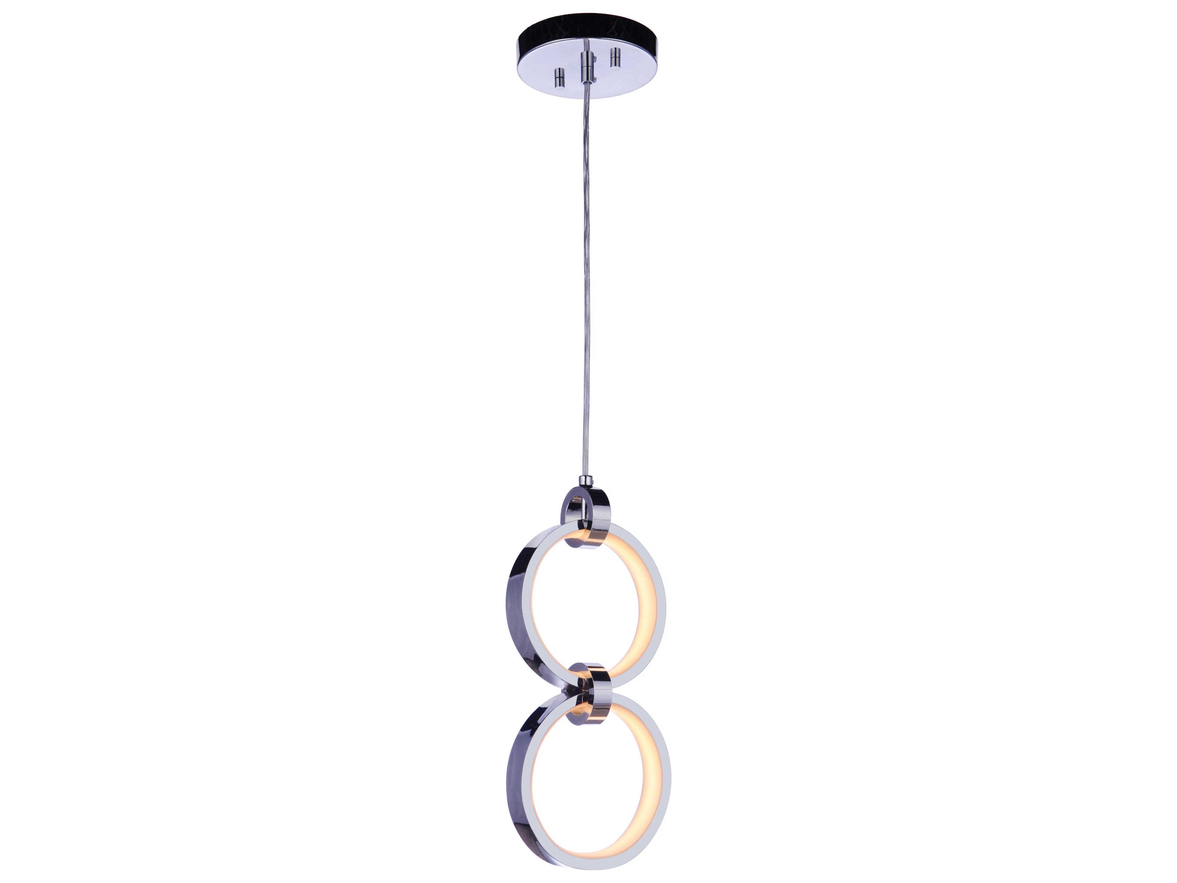 Context 2-Light Chrome Round Mini Pendant