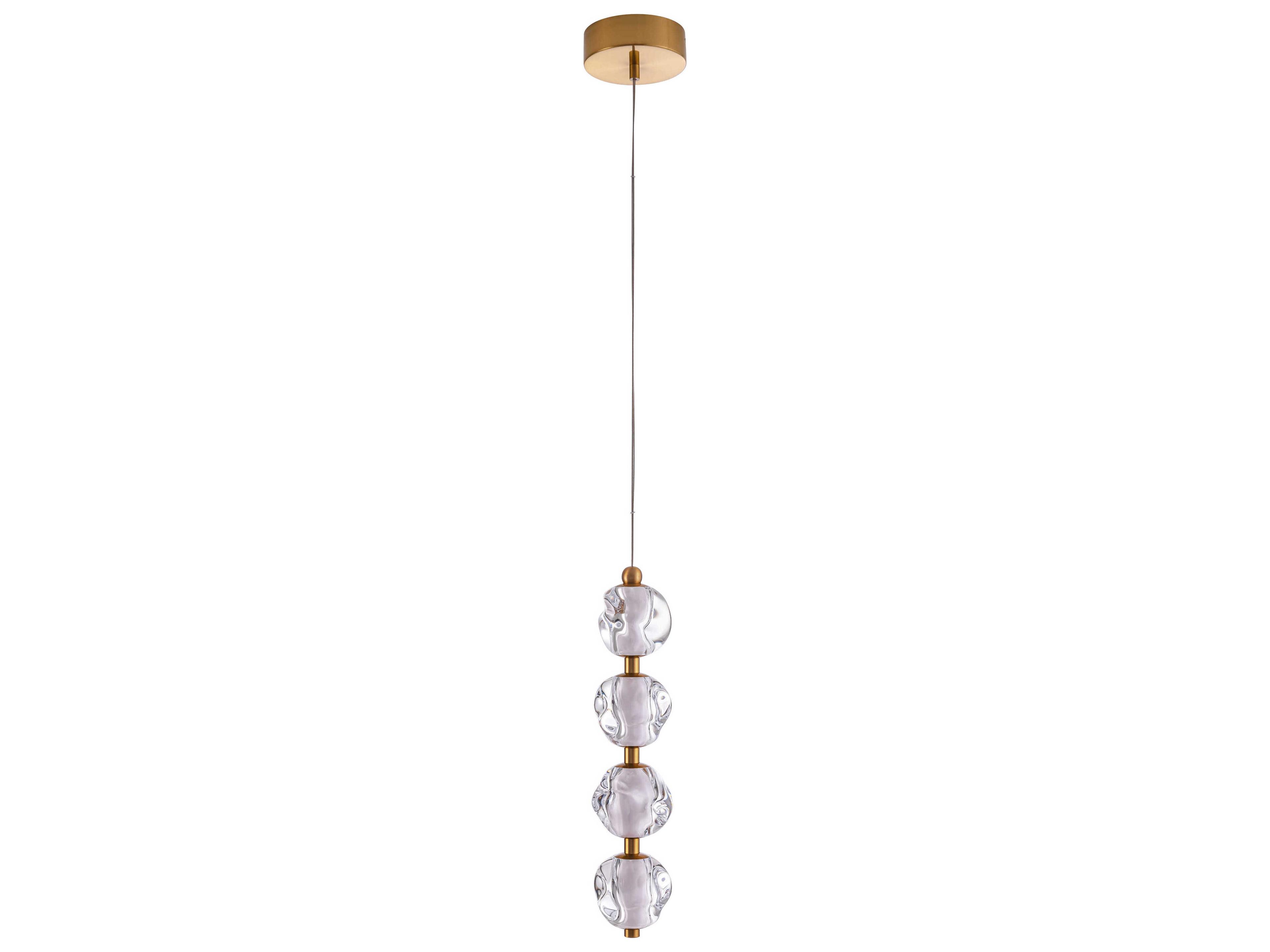 Jackie 4-Light Satin Brass Globe Mini Pendant