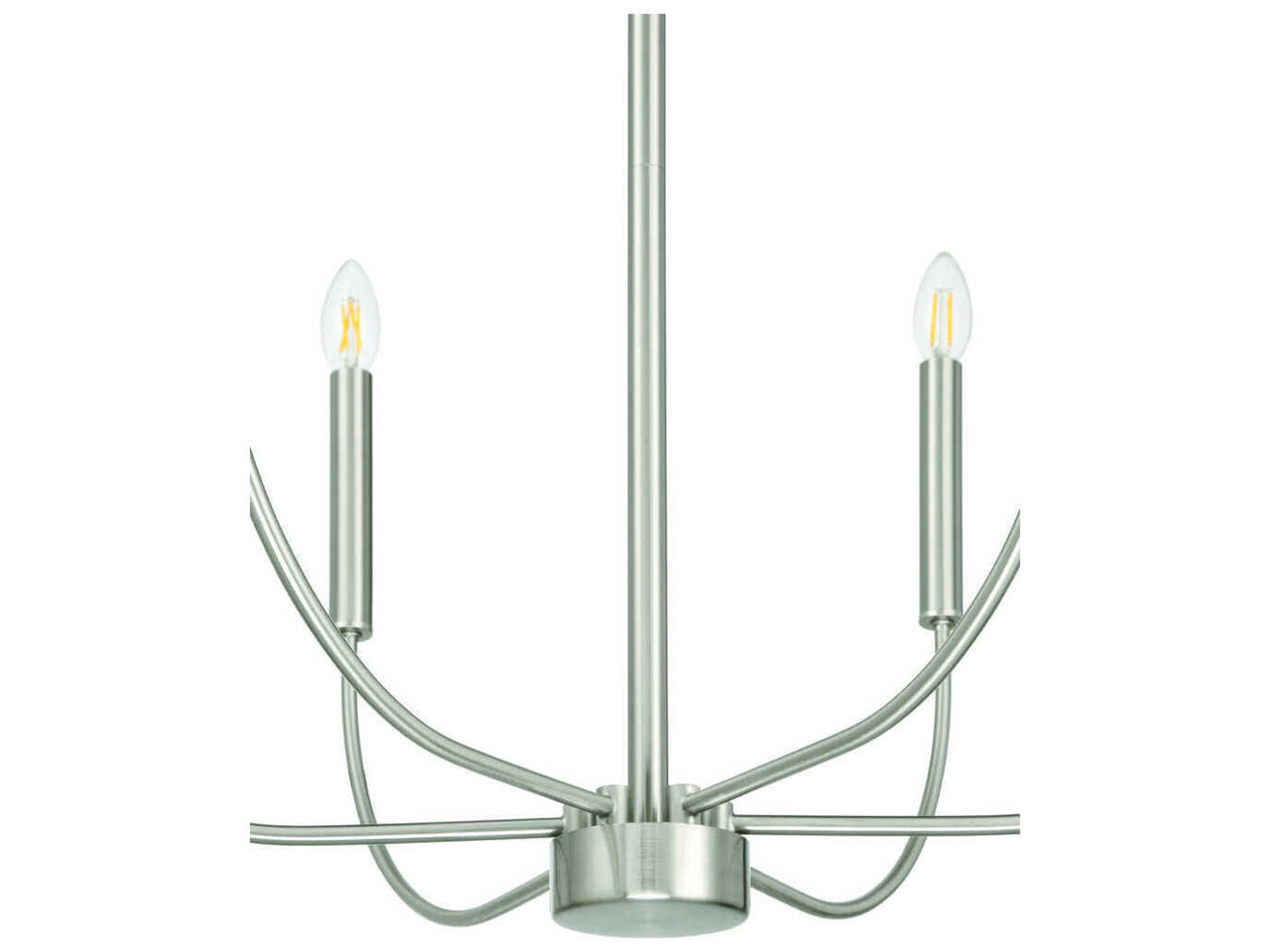 Craftmade Traci 6-Light Brushed Polished Nickel Candelabra Chandelier