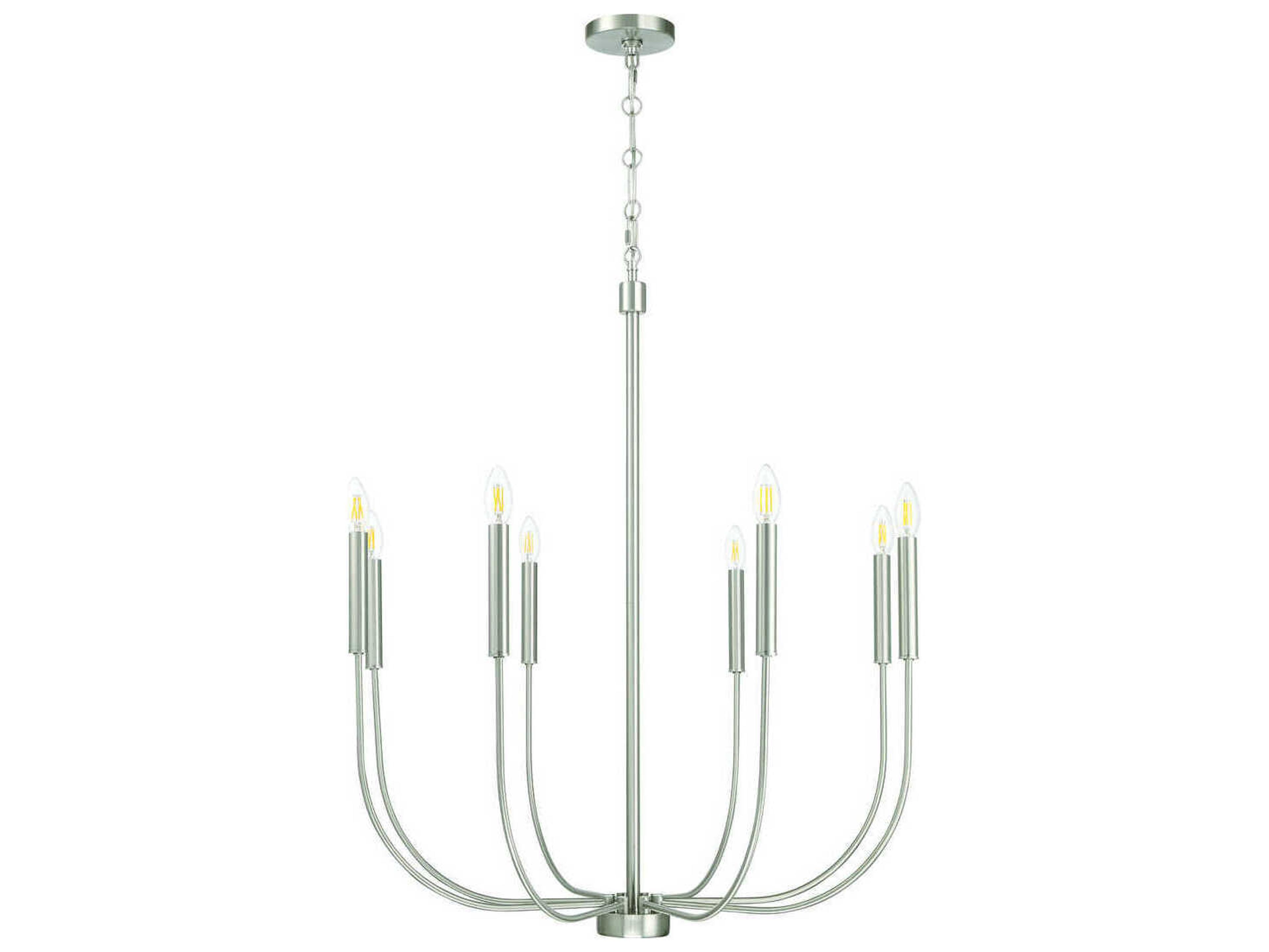 Craftmade Traci 8-Light Brushed Polished Nickel Candelabra Chandelier