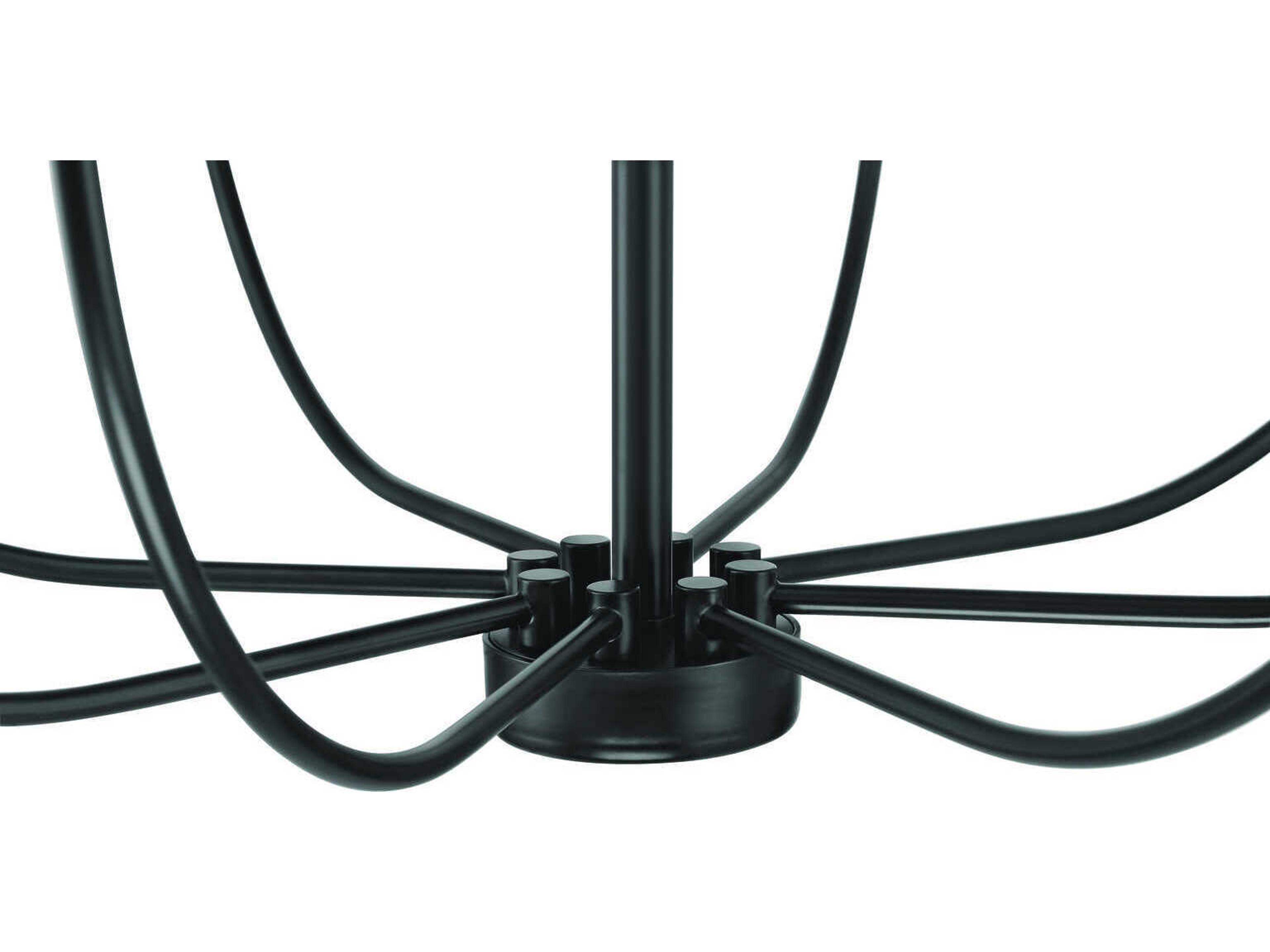 Craftmade Traci 8-Light Flat Black Candelabra Chandelier