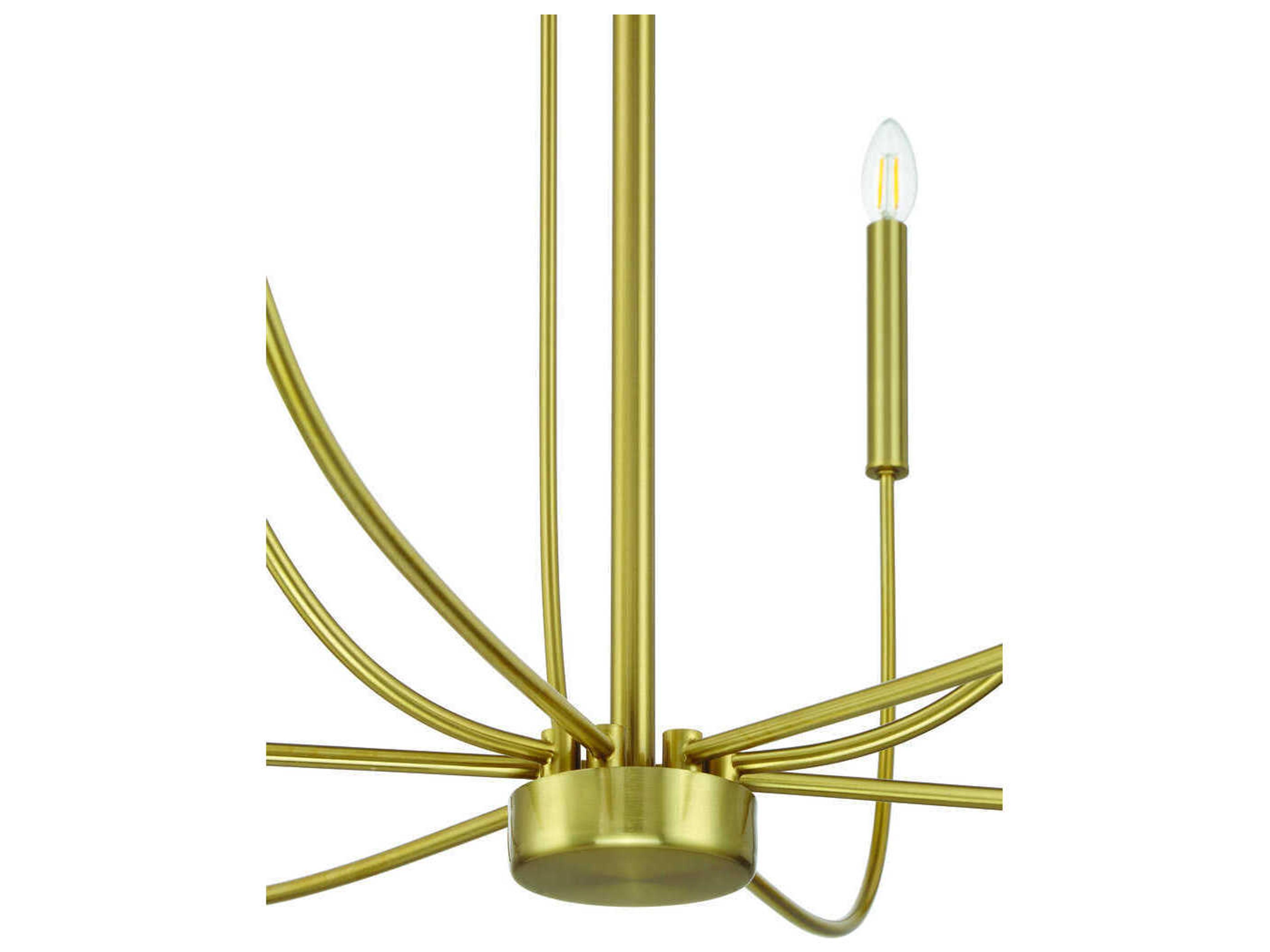 Craftmade Traci 9-Light Satin Brass Candelabra Chandelier