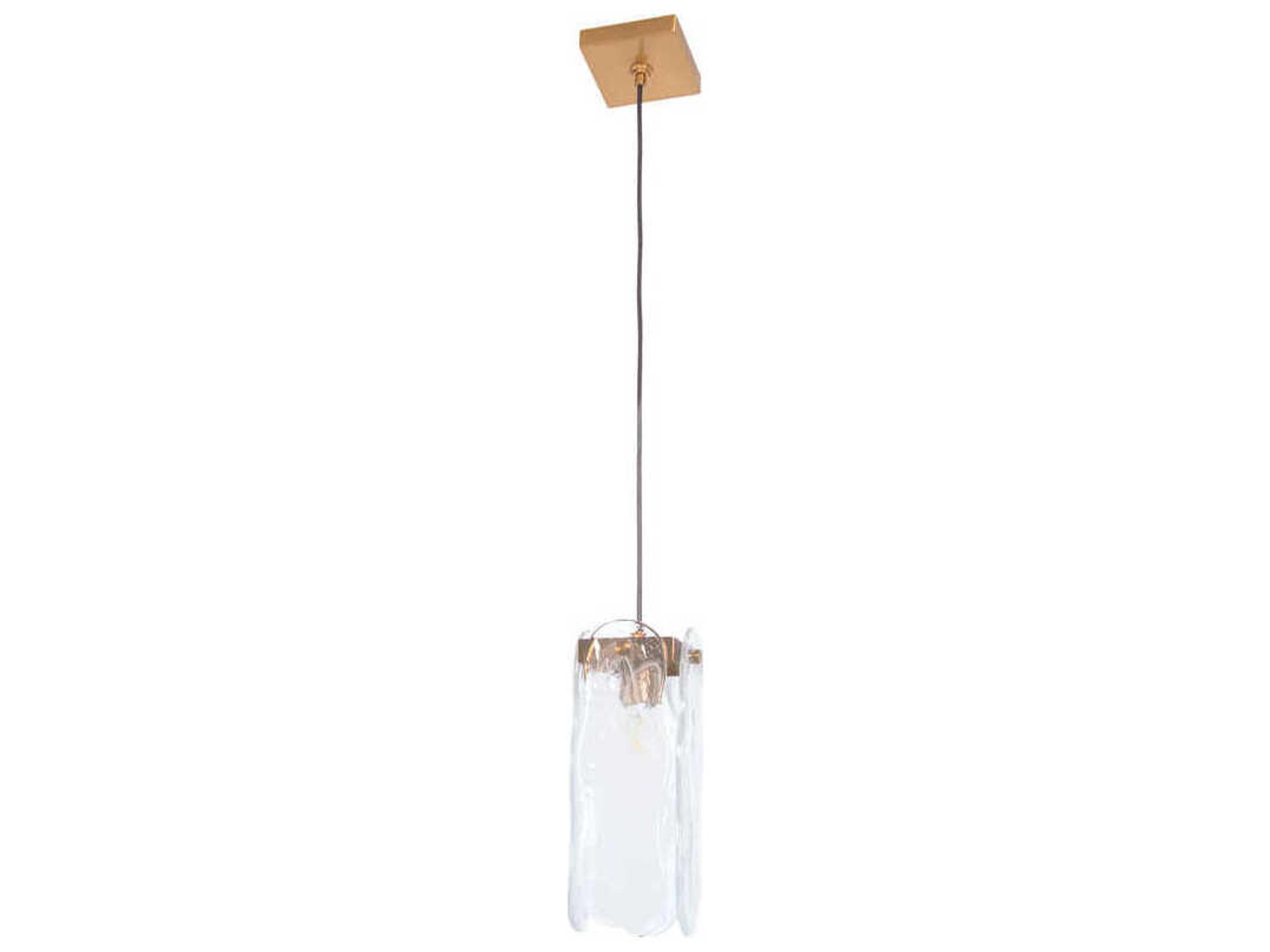 Angela 1-Light Satin Brass Mini Pendant