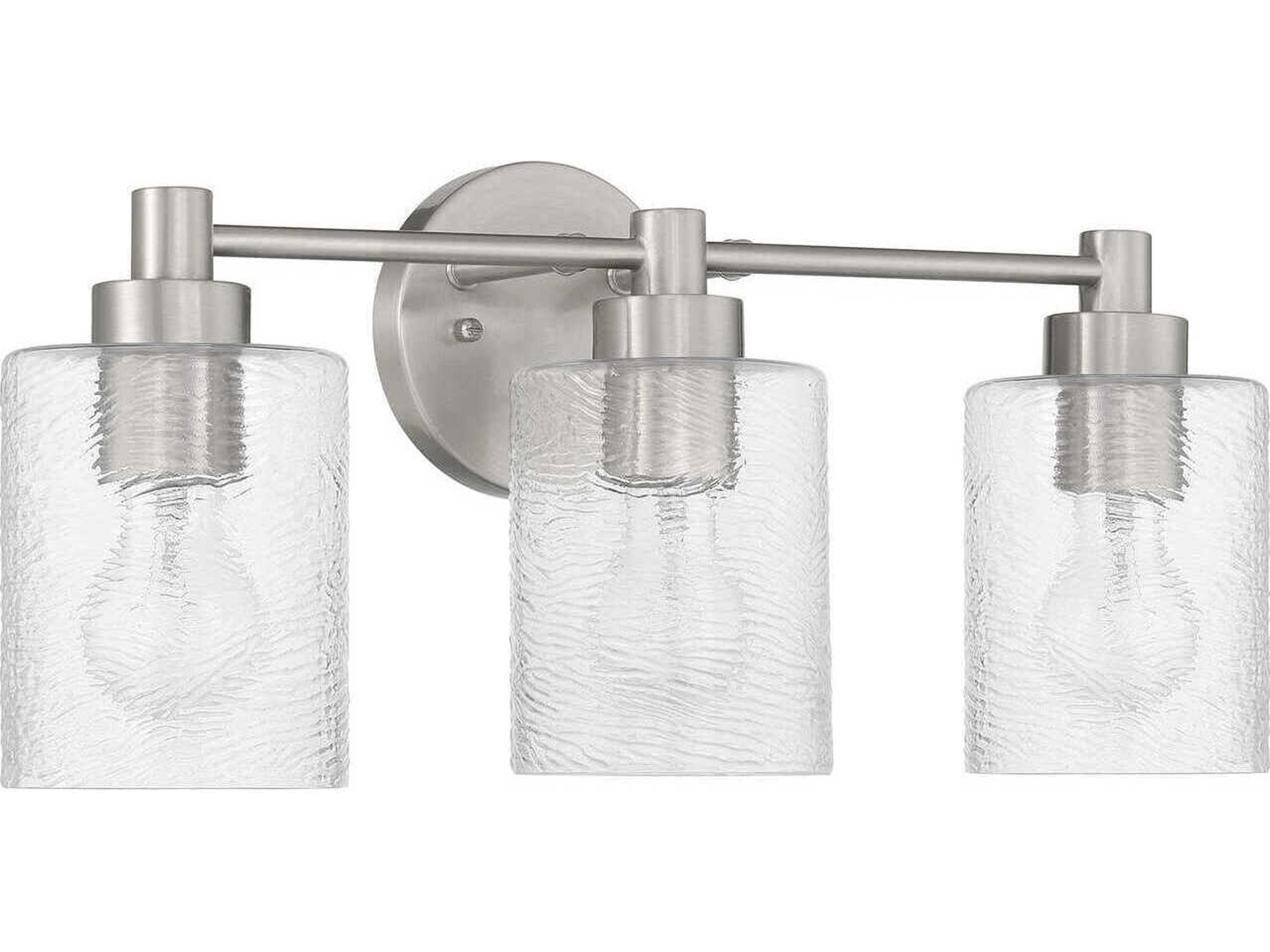 Lyndsey 3-Light Brushed Polished Nickel Vanity Light