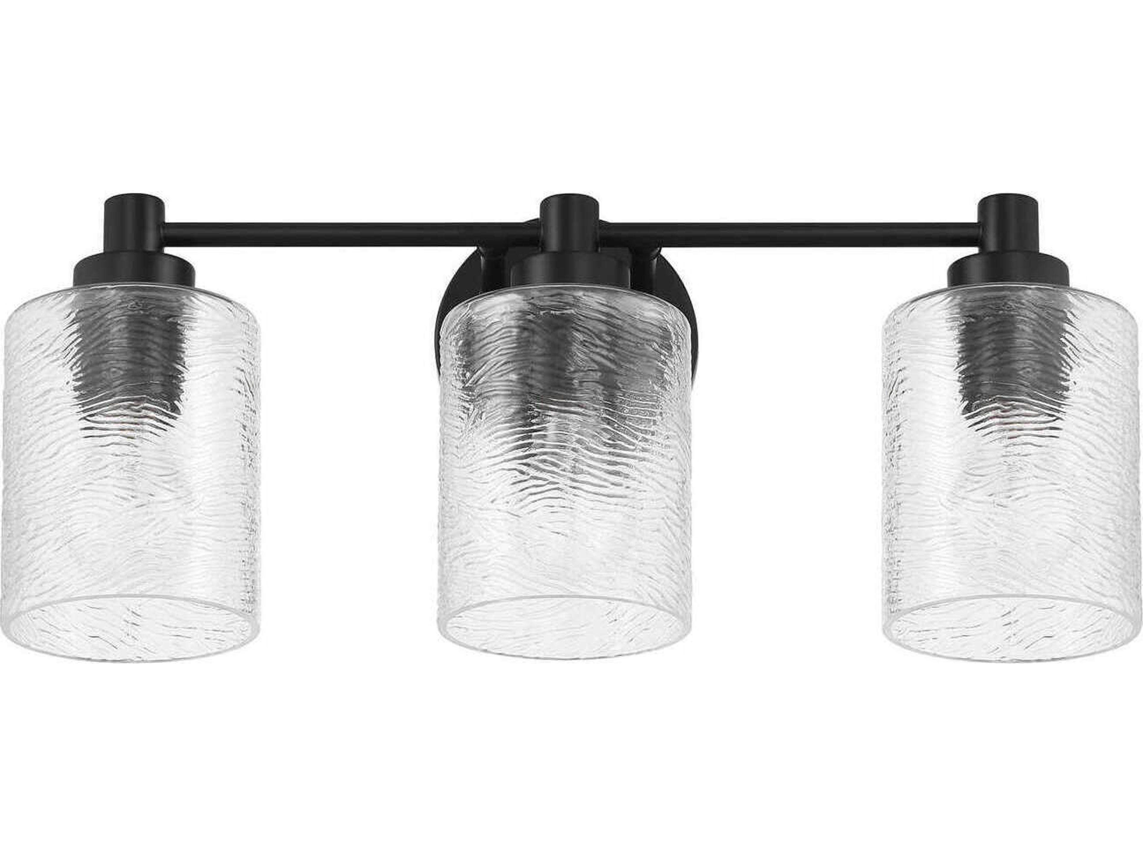 Craftmade Lyndsey 3-Light Flat Black Vanity Light