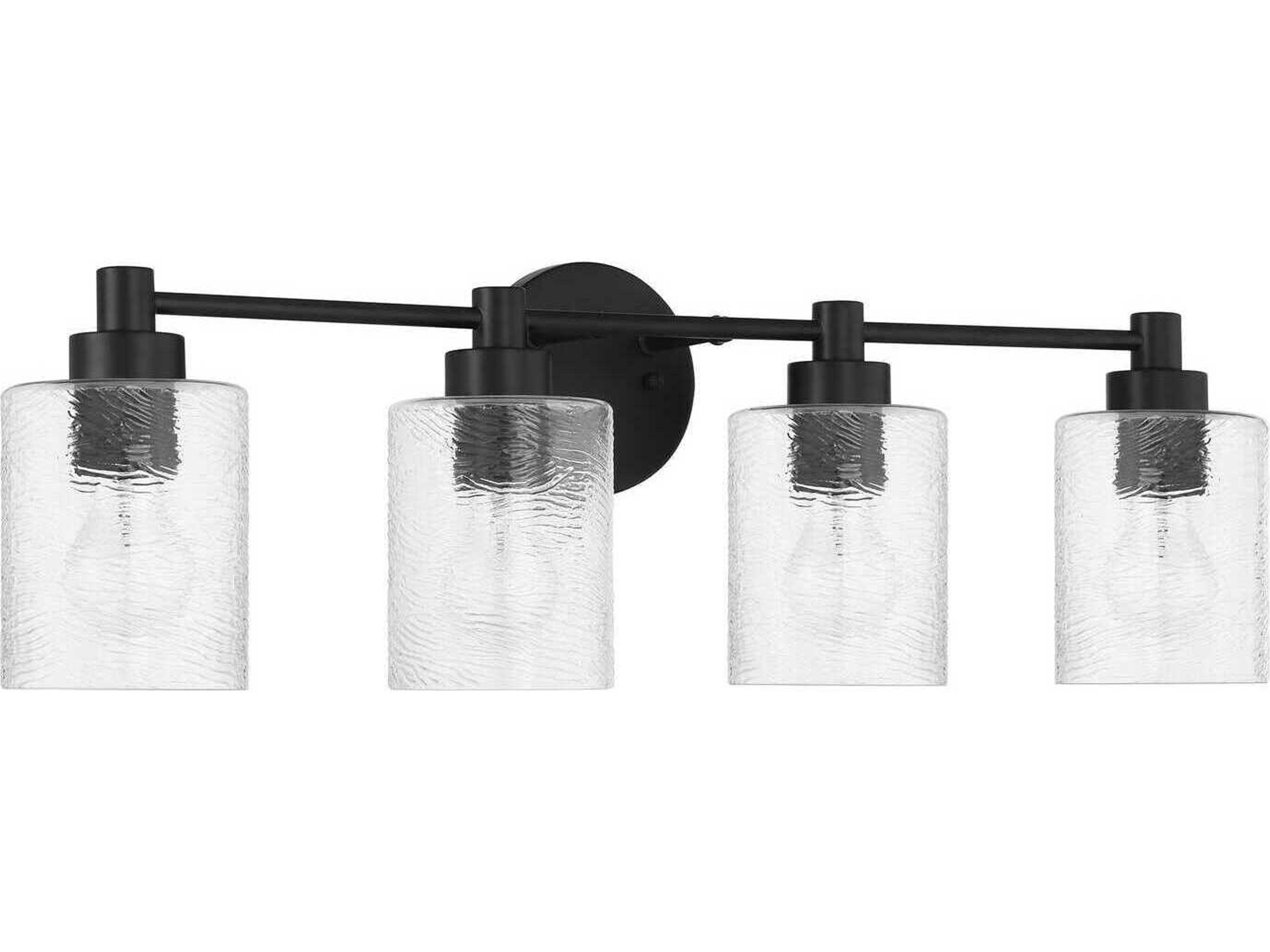 Lyndsey 4-Light Flat Black Vanity Light
