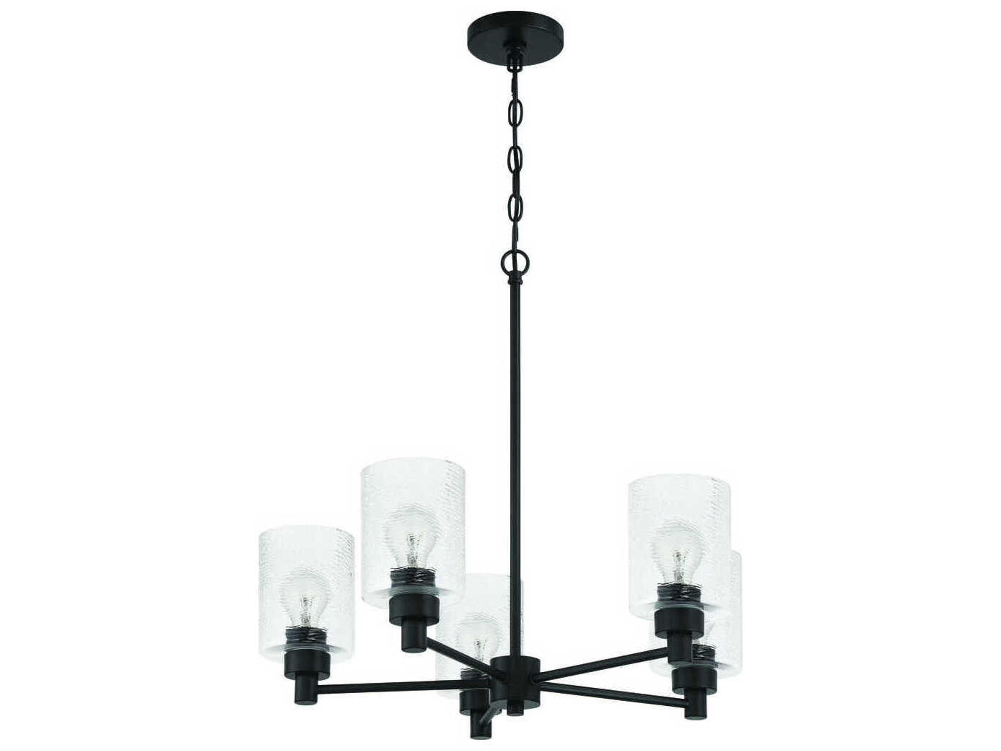 Lyndsey 5-Light Flat Black Chandelier