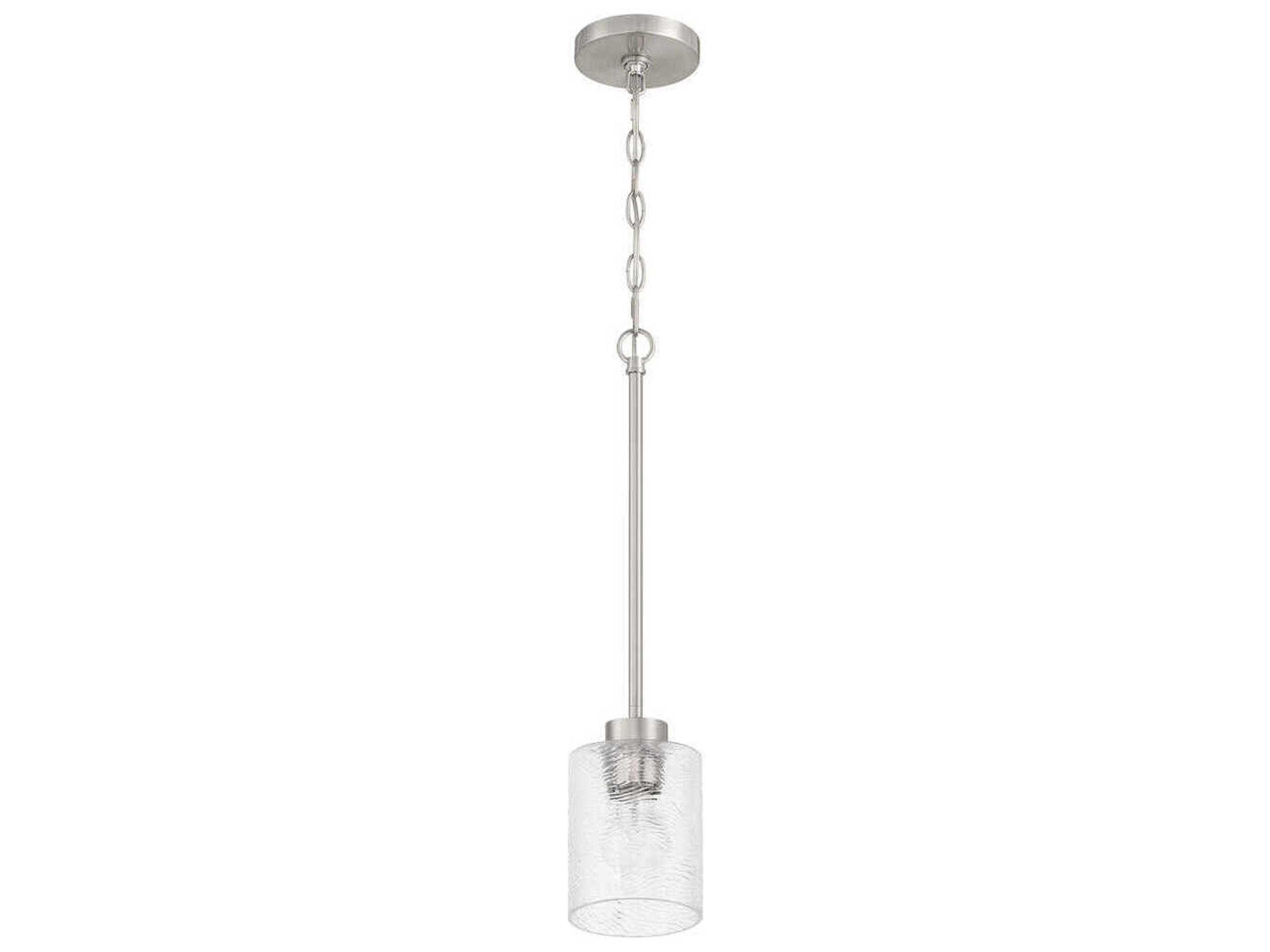 Lyndsey 1-Light Brushed Polished Nickel Mini Pendant