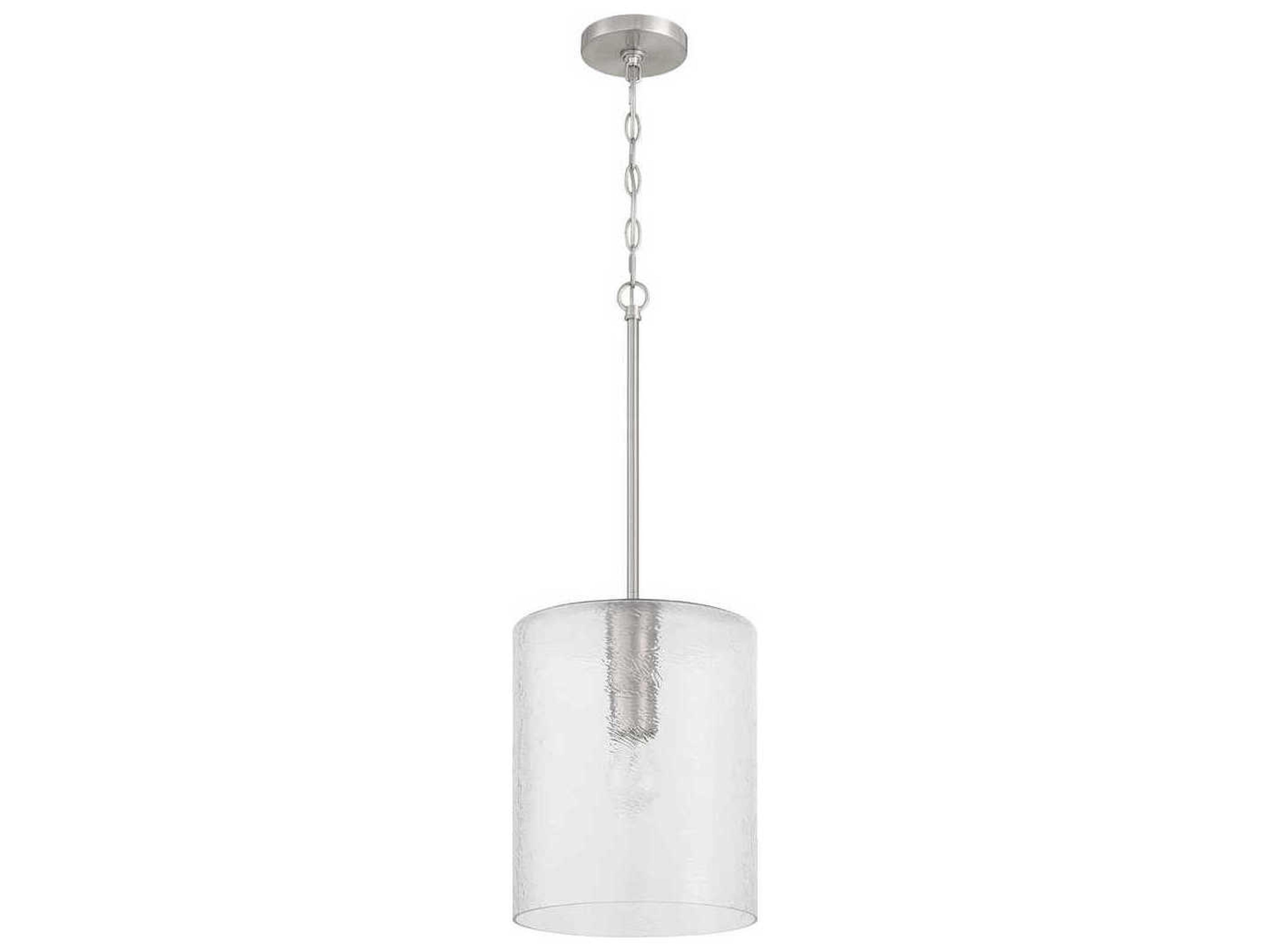 Lyndsey 1-Light Brushed Polished Nickel Mini Pendant