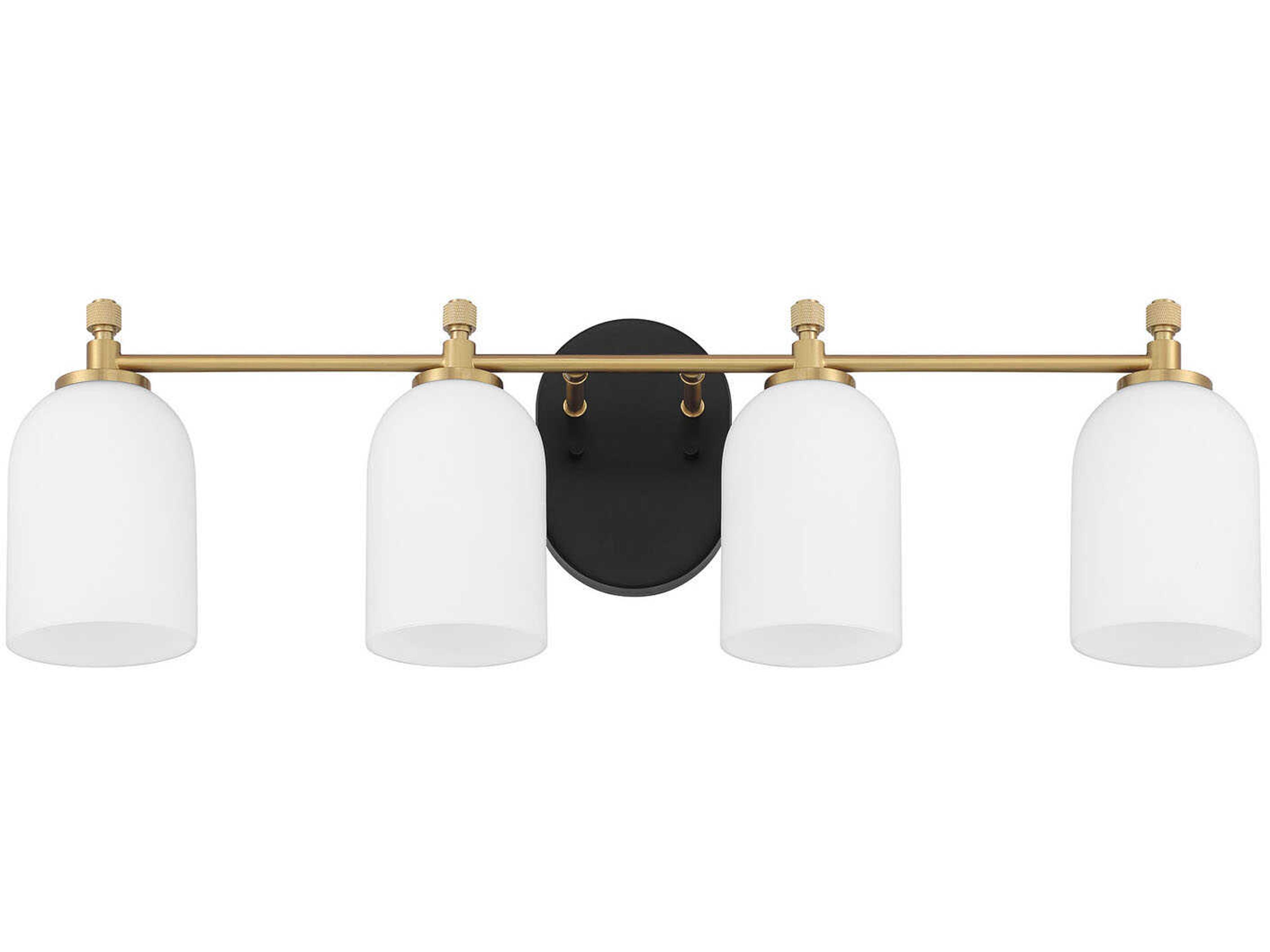 Craftmade Council 4-Light Flat Black Satin Brass Vanity Light