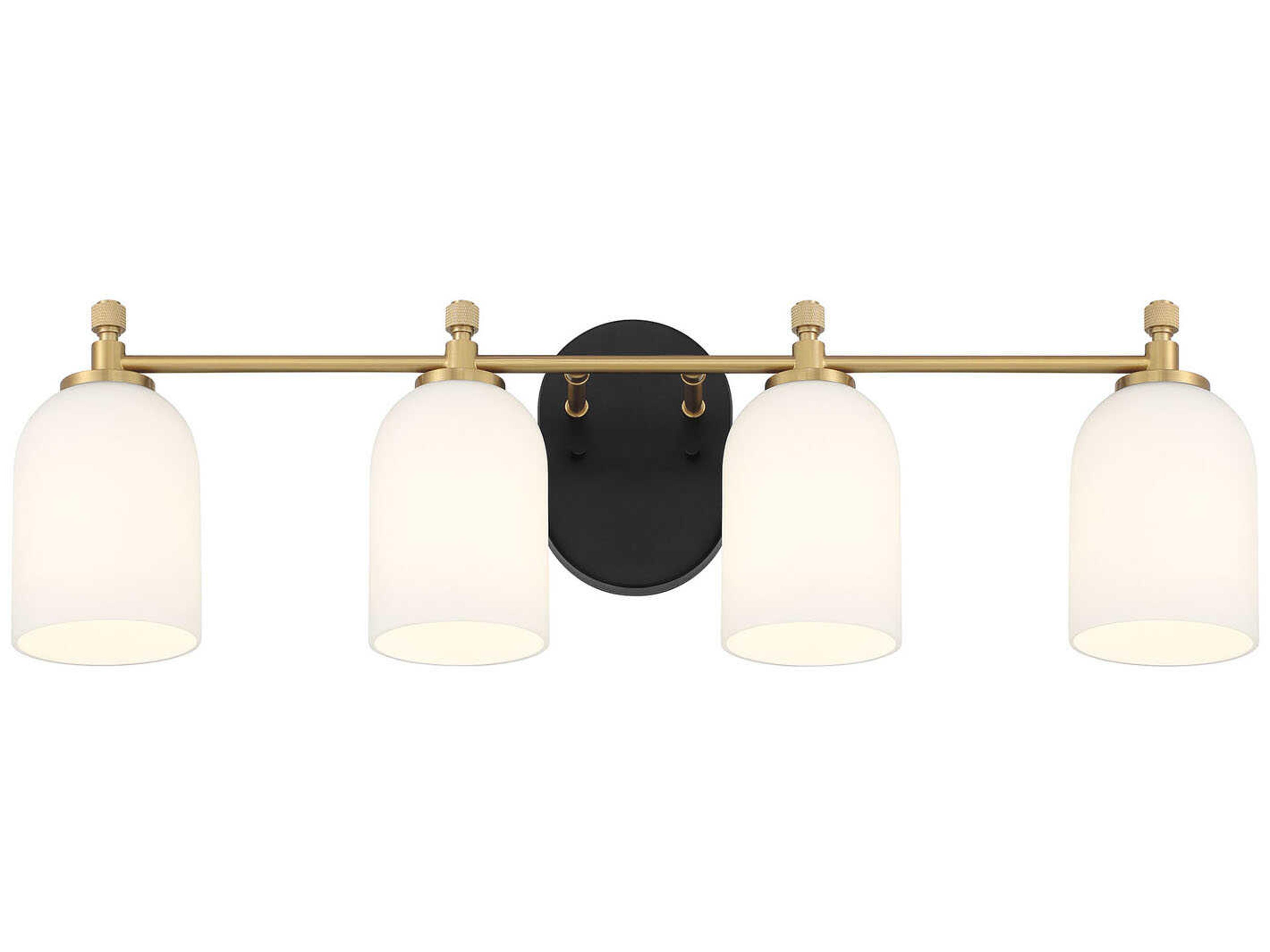 Craftmade Council 4-Light Flat Black Satin Brass Vanity Light