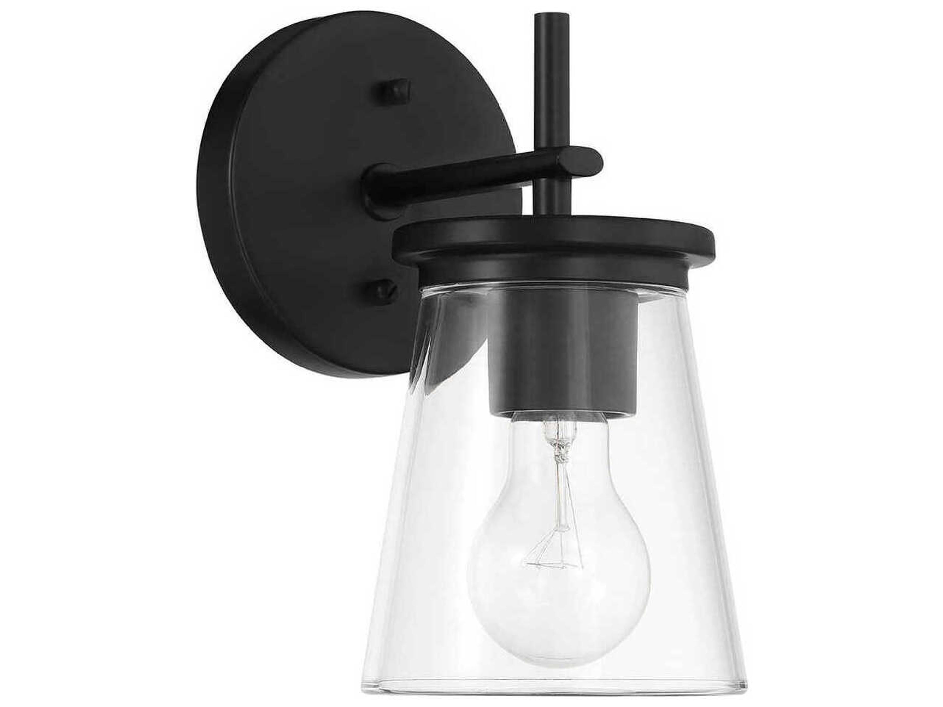 Connell 1-Light Flat Black Wall Sconce