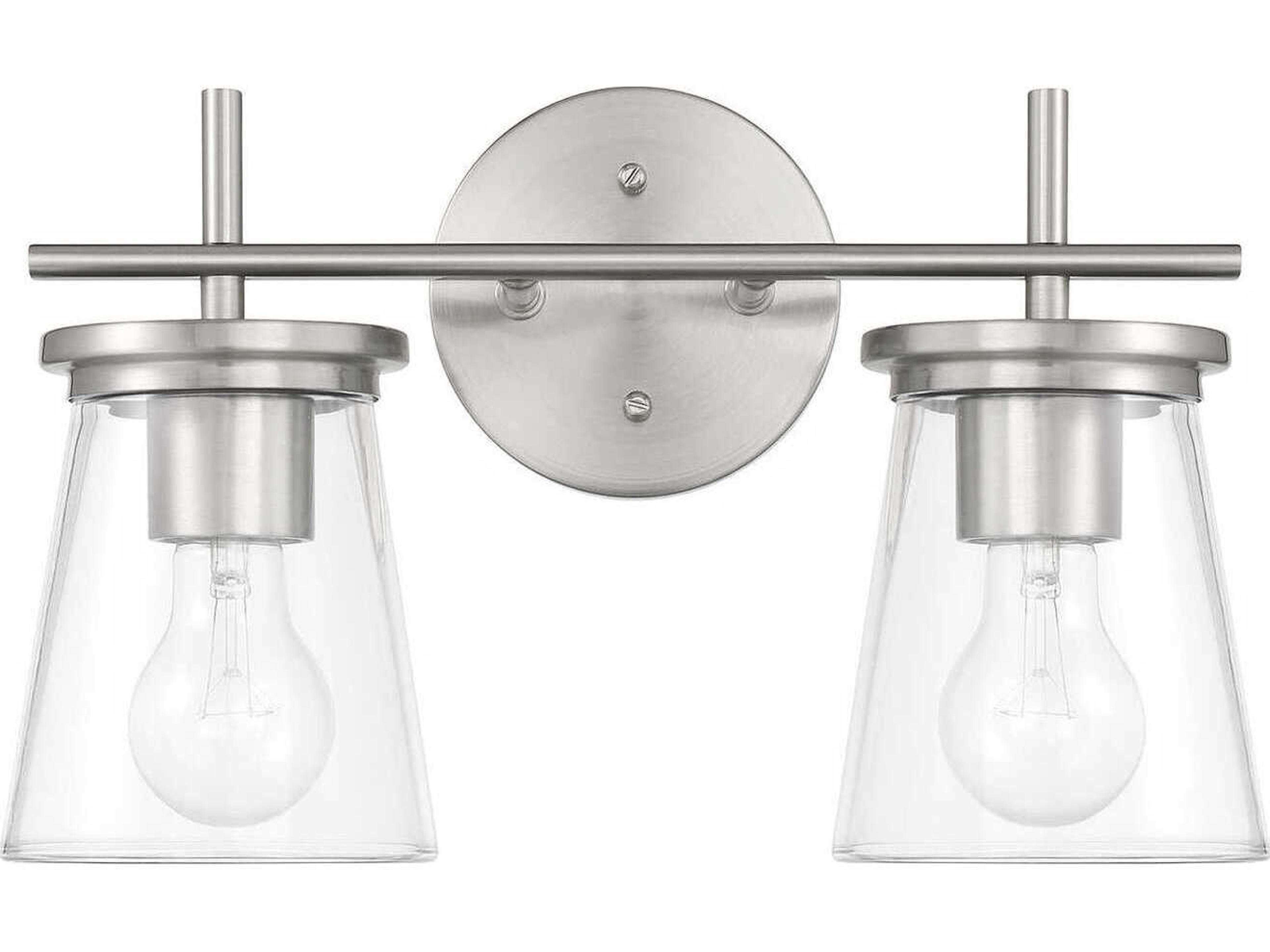 Craftmade Connell 2-Light Brushed Polished Nickel Vanity Light