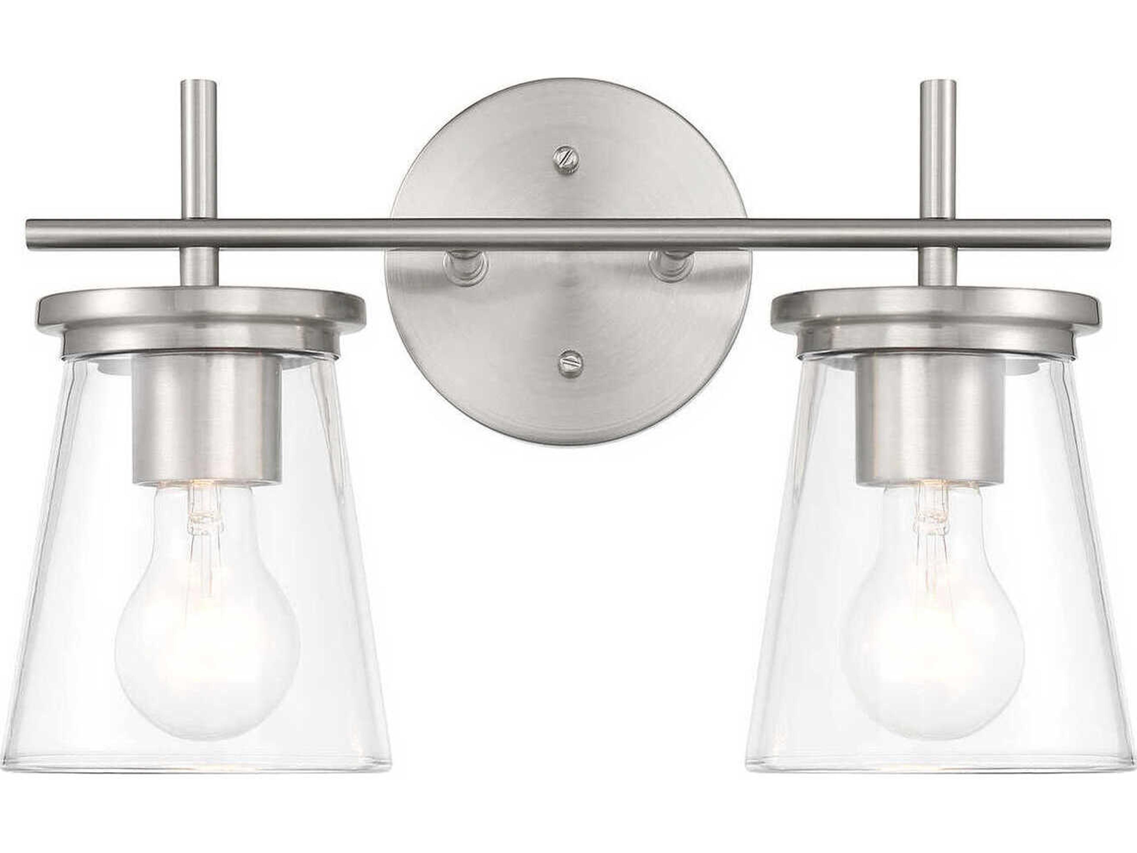 Craftmade Connell 2-Light Brushed Polished Nickel Vanity Light