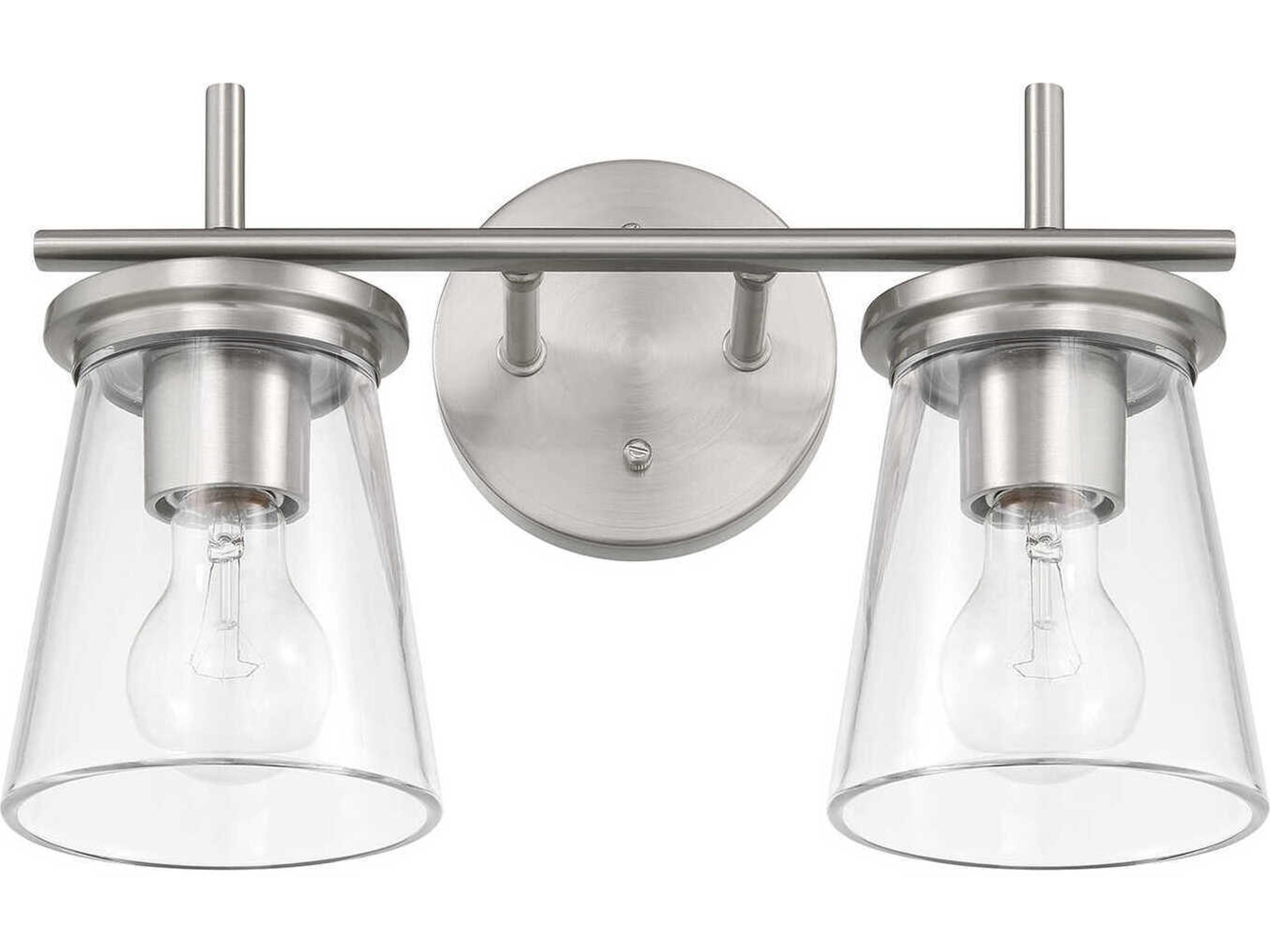 Craftmade Connell 2-Light Brushed Polished Nickel Vanity Light