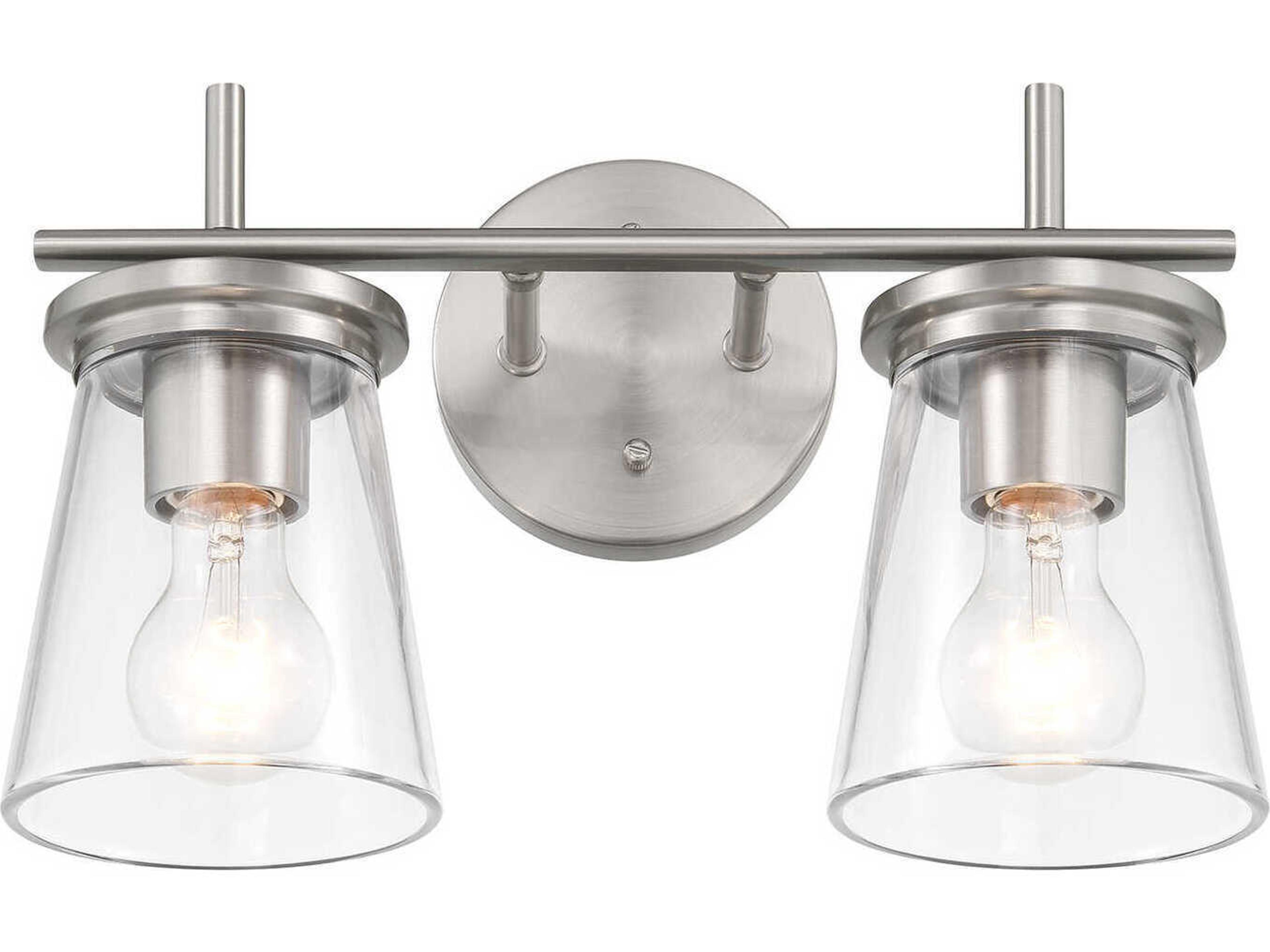 Craftmade Connell 2-Light Brushed Polished Nickel Vanity Light