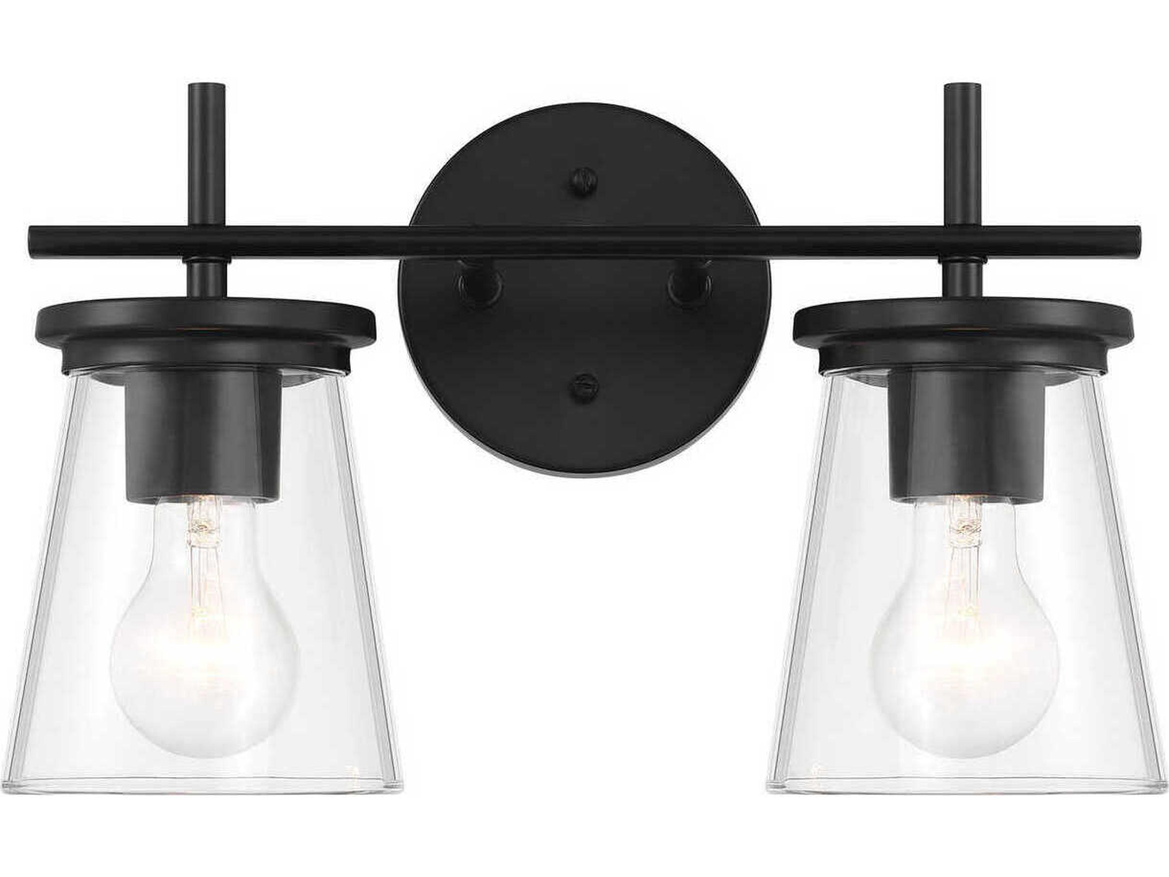 Craftmade Connell 2-Light Flat Black Vanity Light