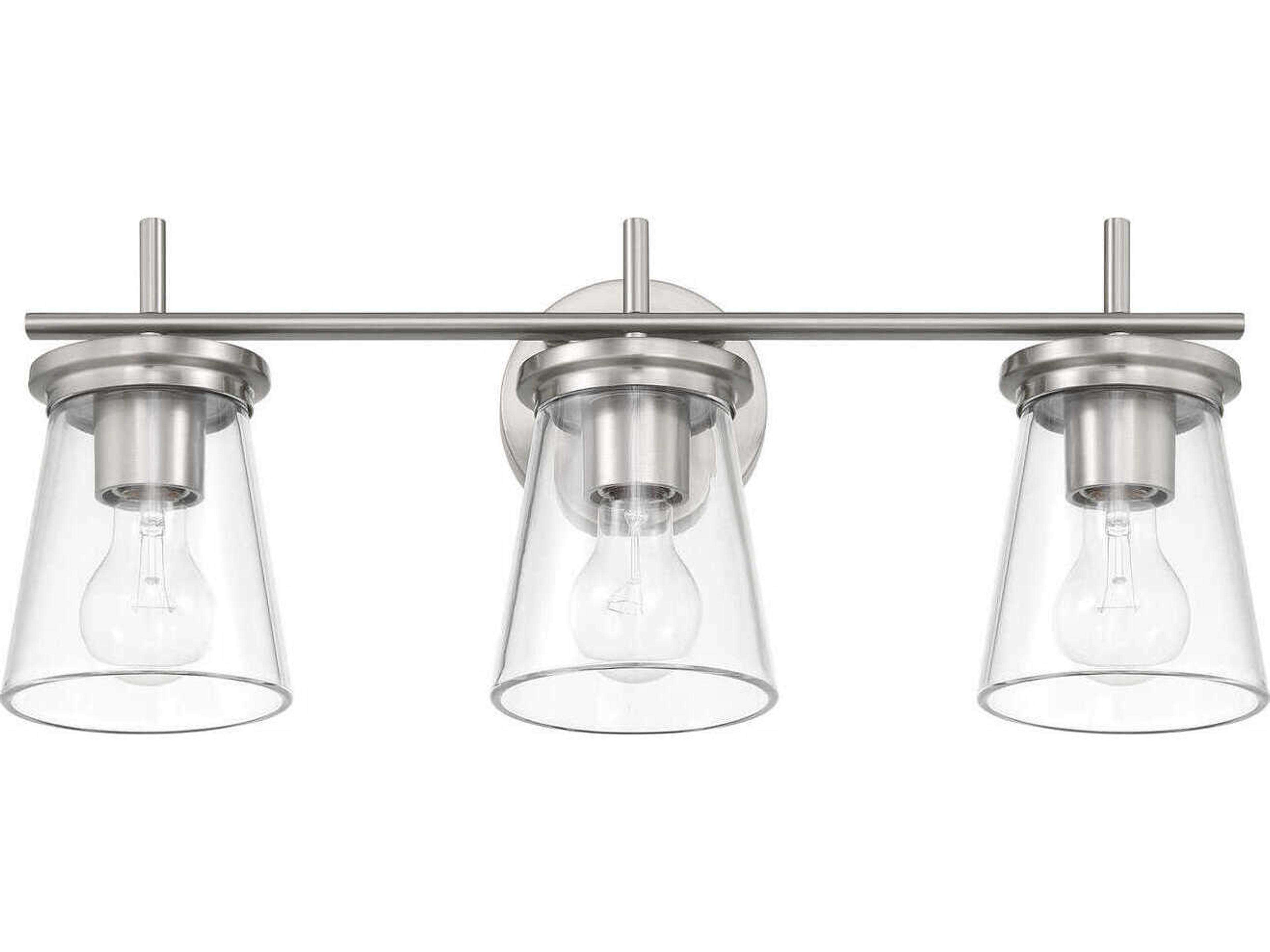 Craftmade Connell 3-Light Brushed Polished Nickel Vanity Light