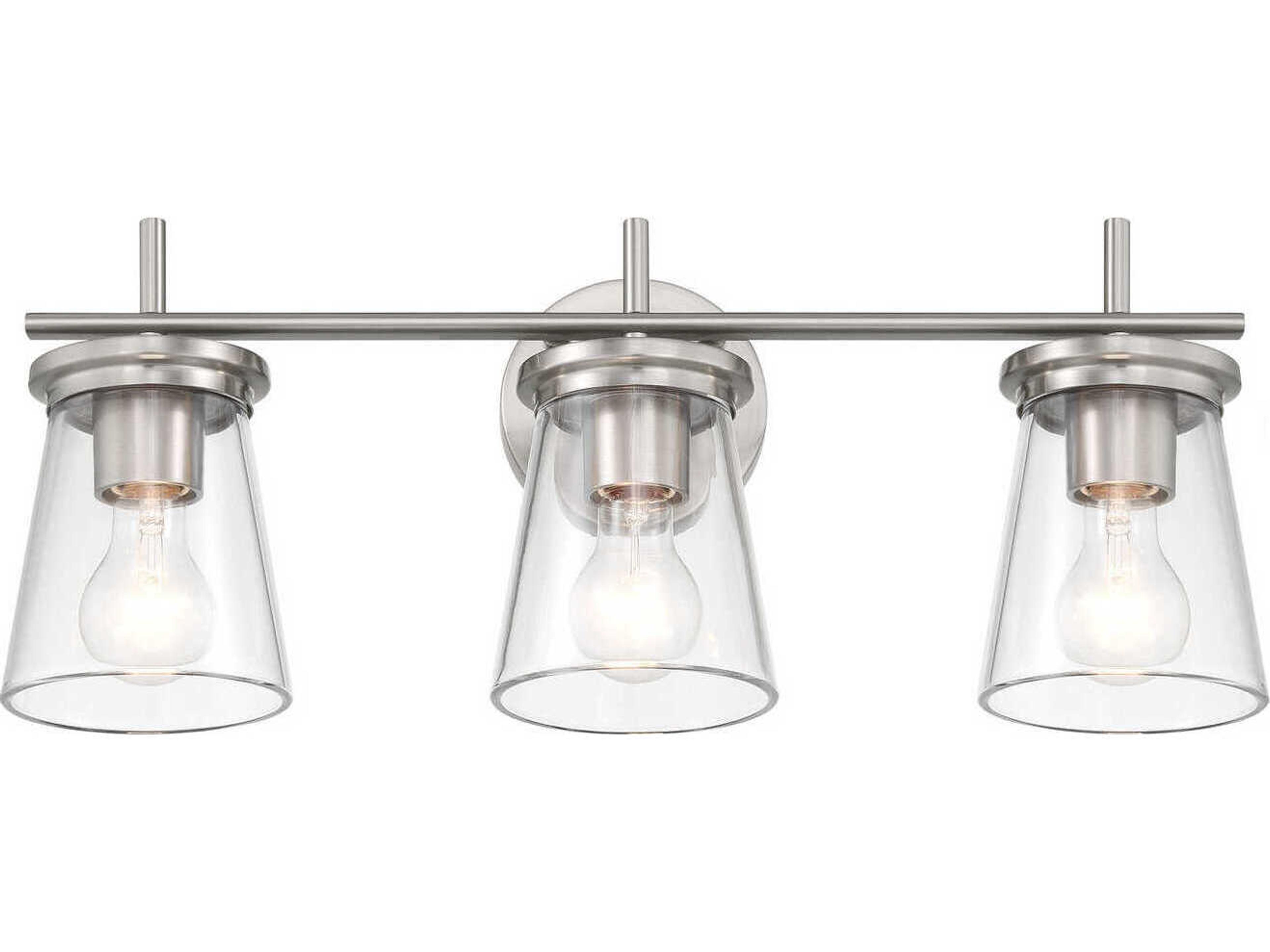 Craftmade Connell 3-Light Brushed Polished Nickel Vanity Light