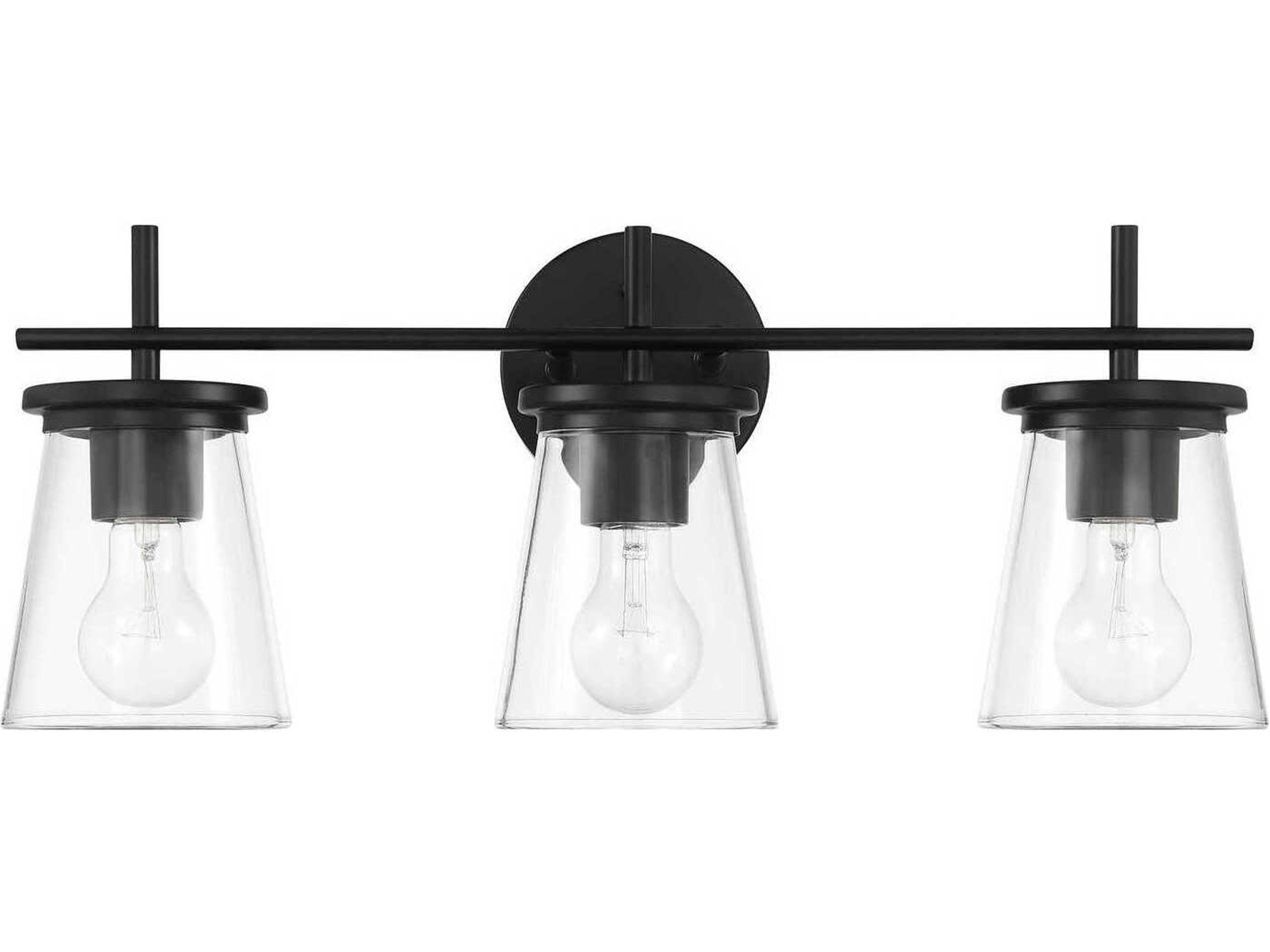 Craftmade Connell 3-Light Flat Black Vanity Light