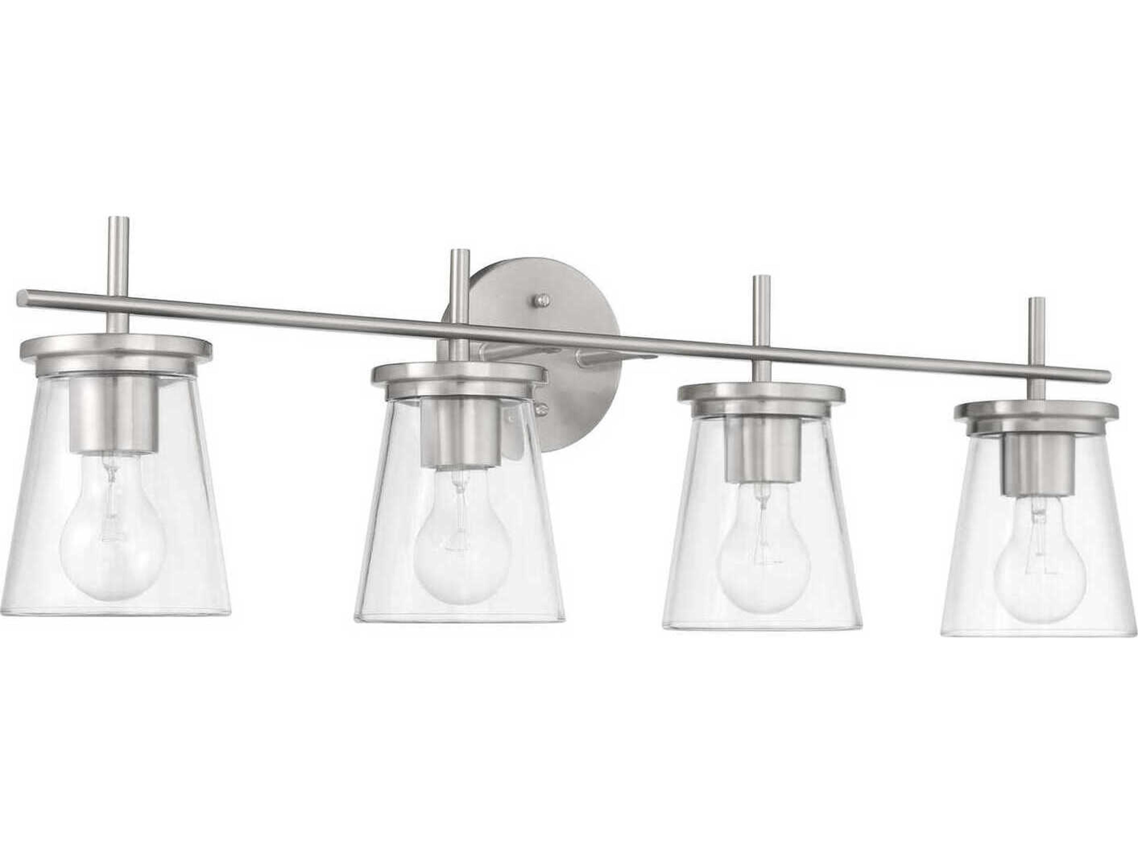 Connell 4-Light Brushed Polished Nickel Vanity Light