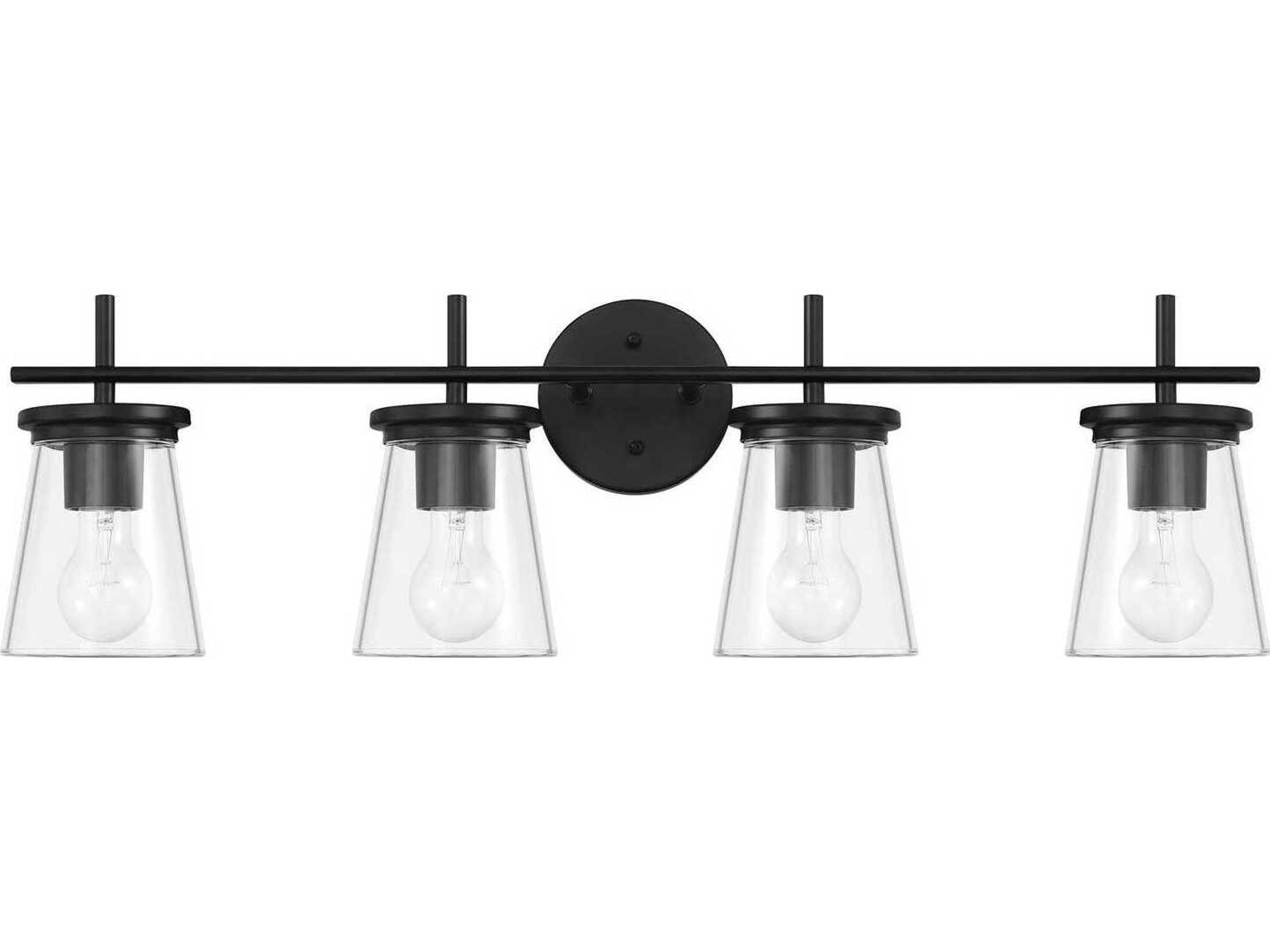 Craftmade Connell 4-Light Flat Black Vanity Light