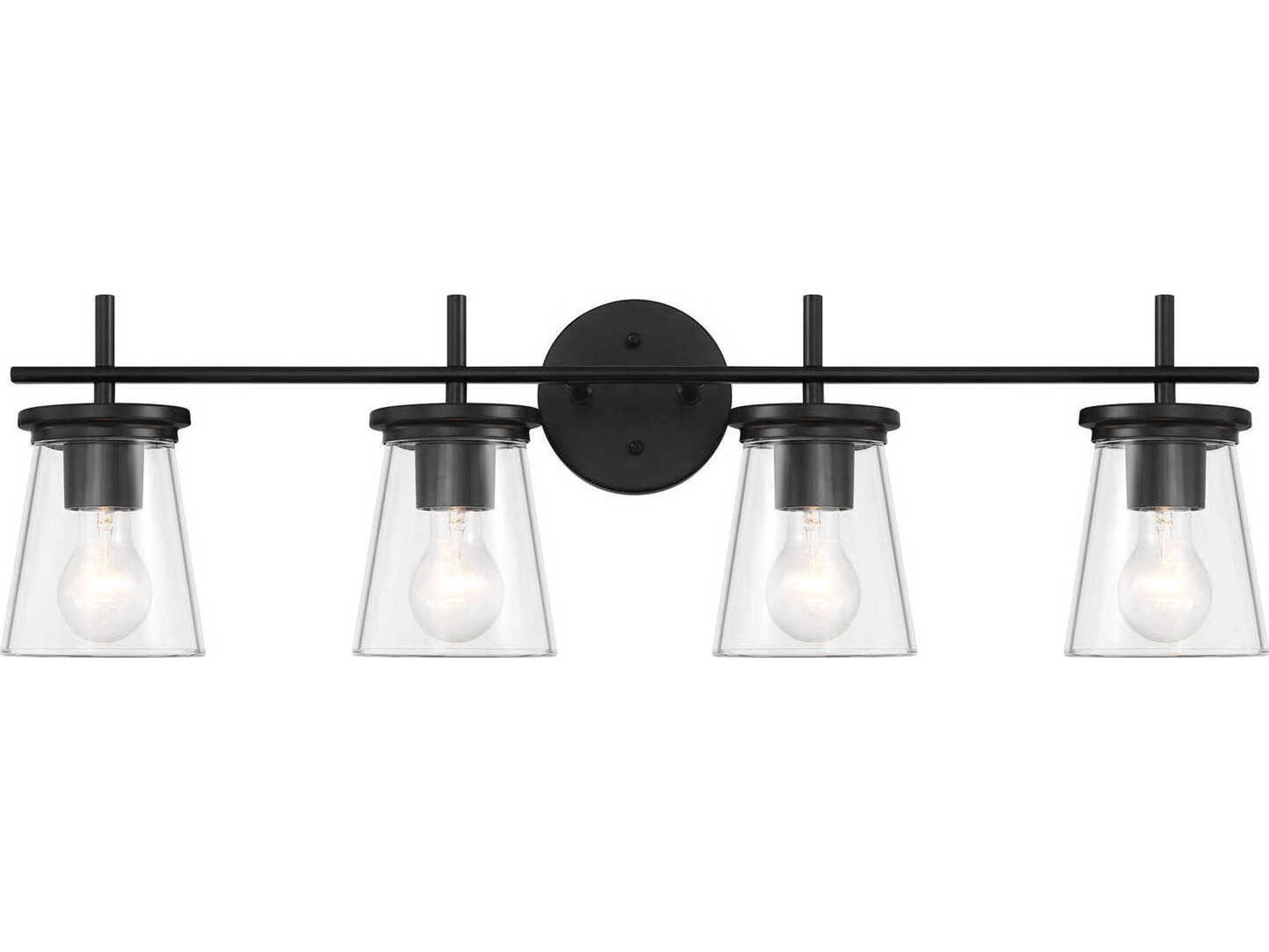 Craftmade Connell 4-Light Flat Black Vanity Light