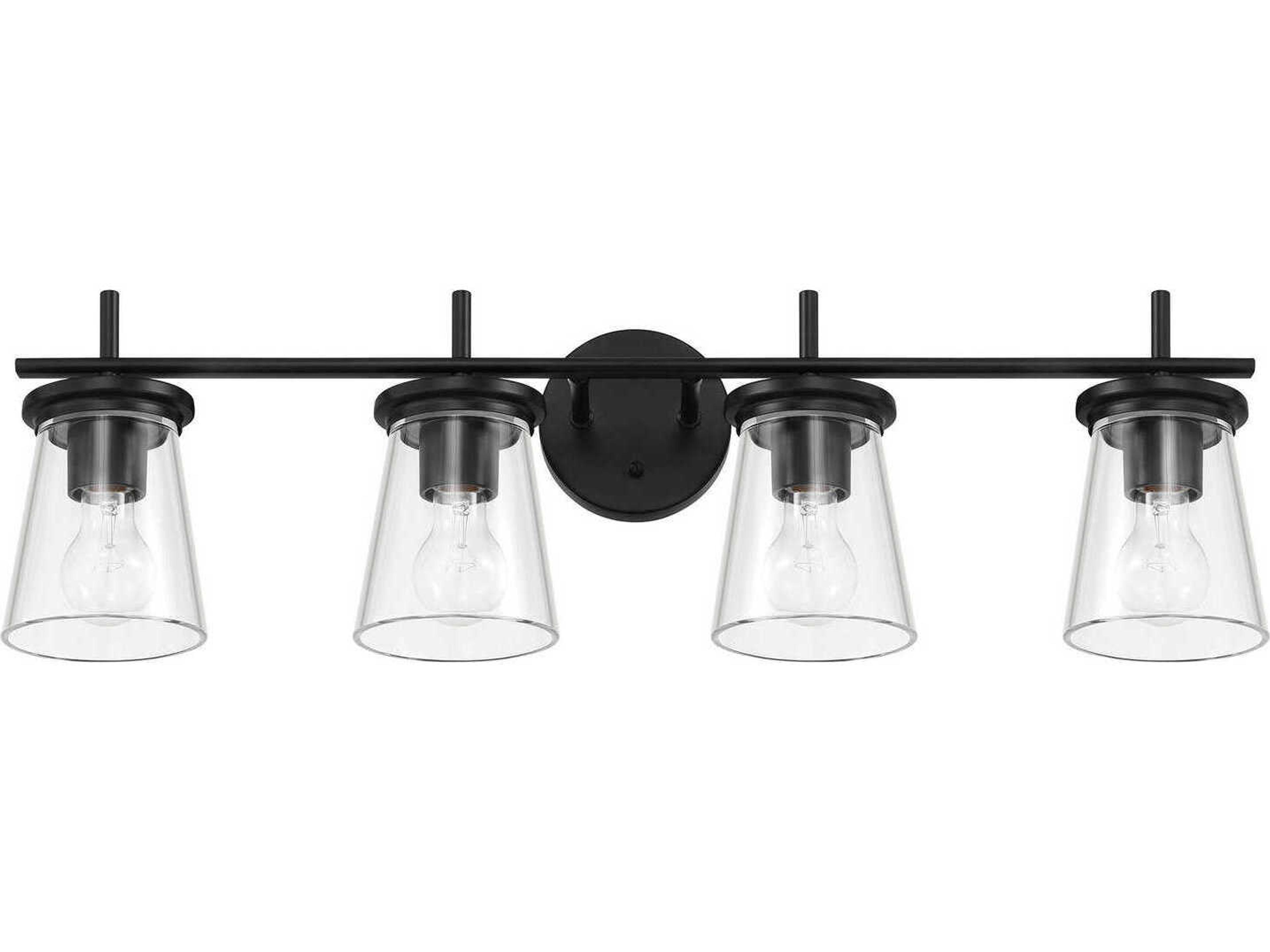 Craftmade Connell 4-Light Flat Black Vanity Light