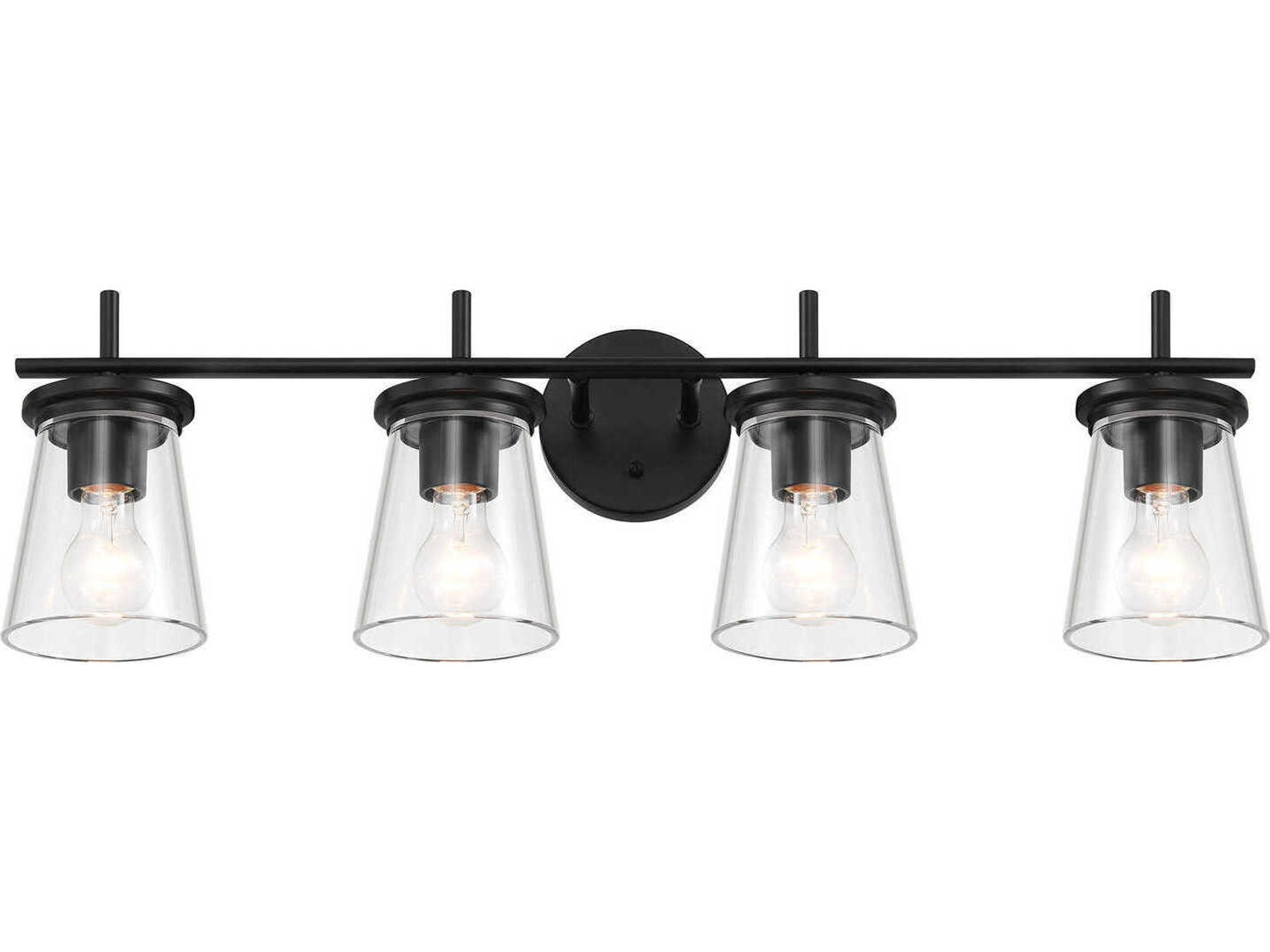 Craftmade Connell 4-Light Flat Black Vanity Light