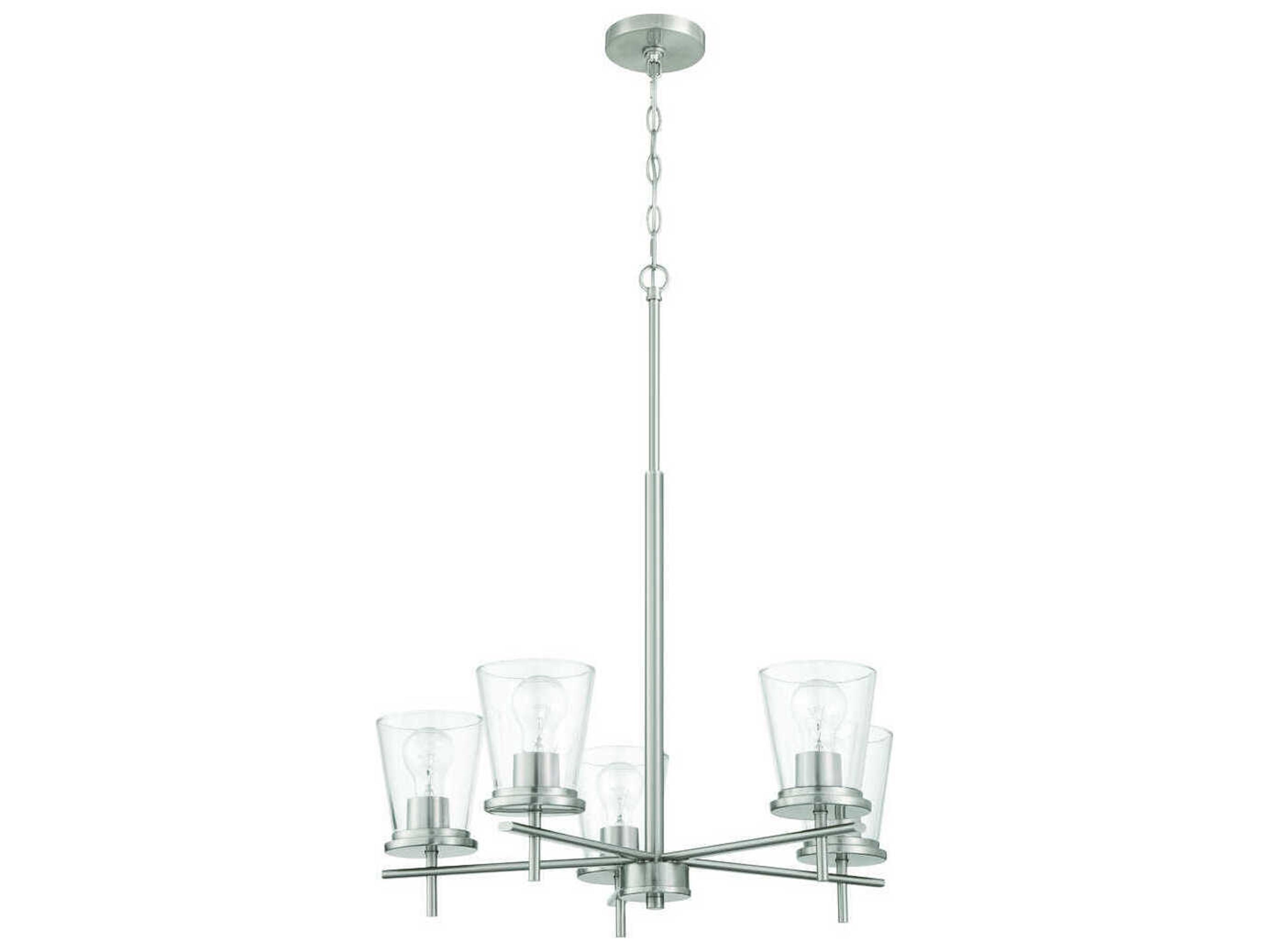 Connell 5-Light Brushed Polished Nickel Chandelier