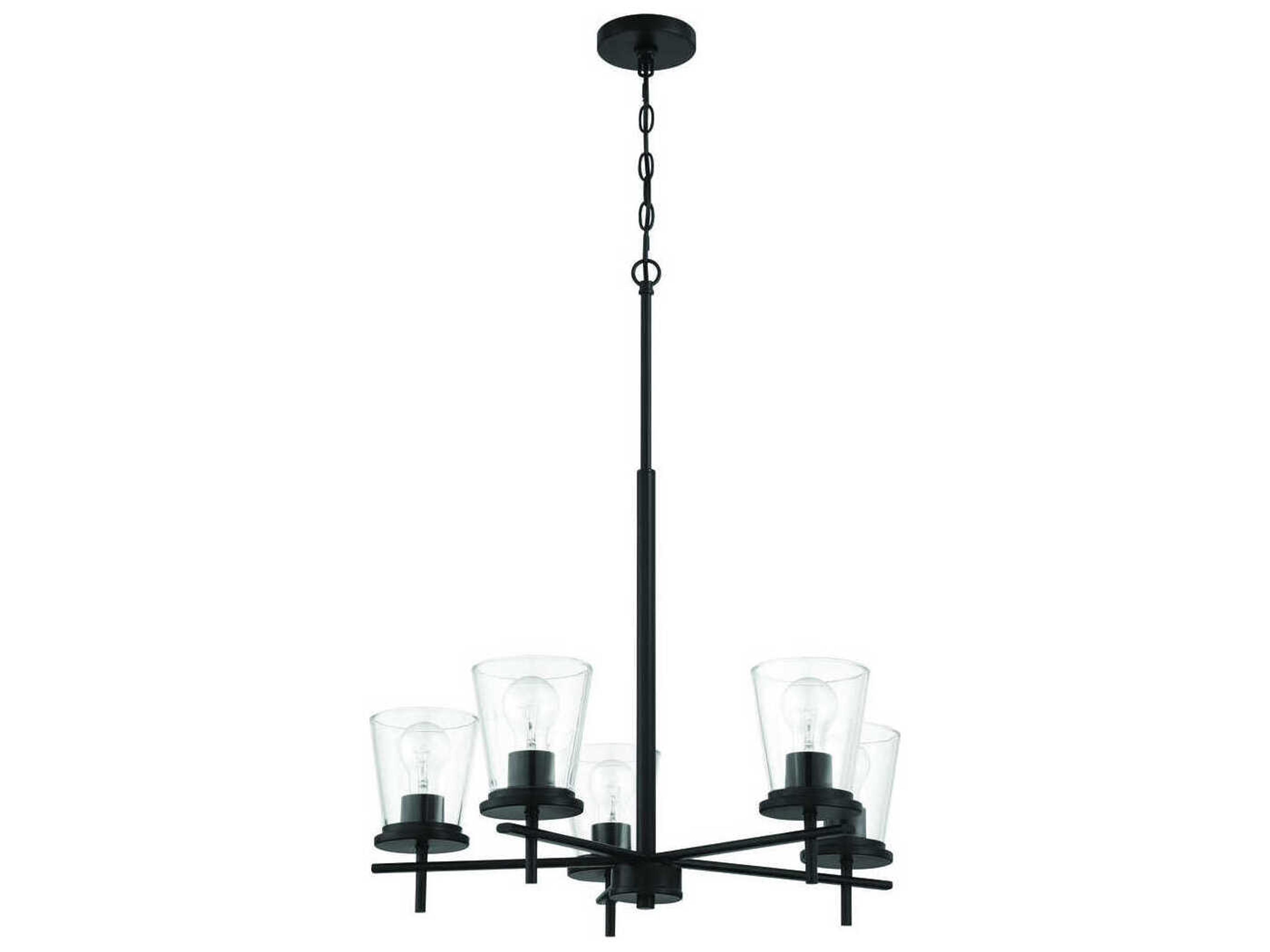 Connell 5-Light Flat Black Chandelier