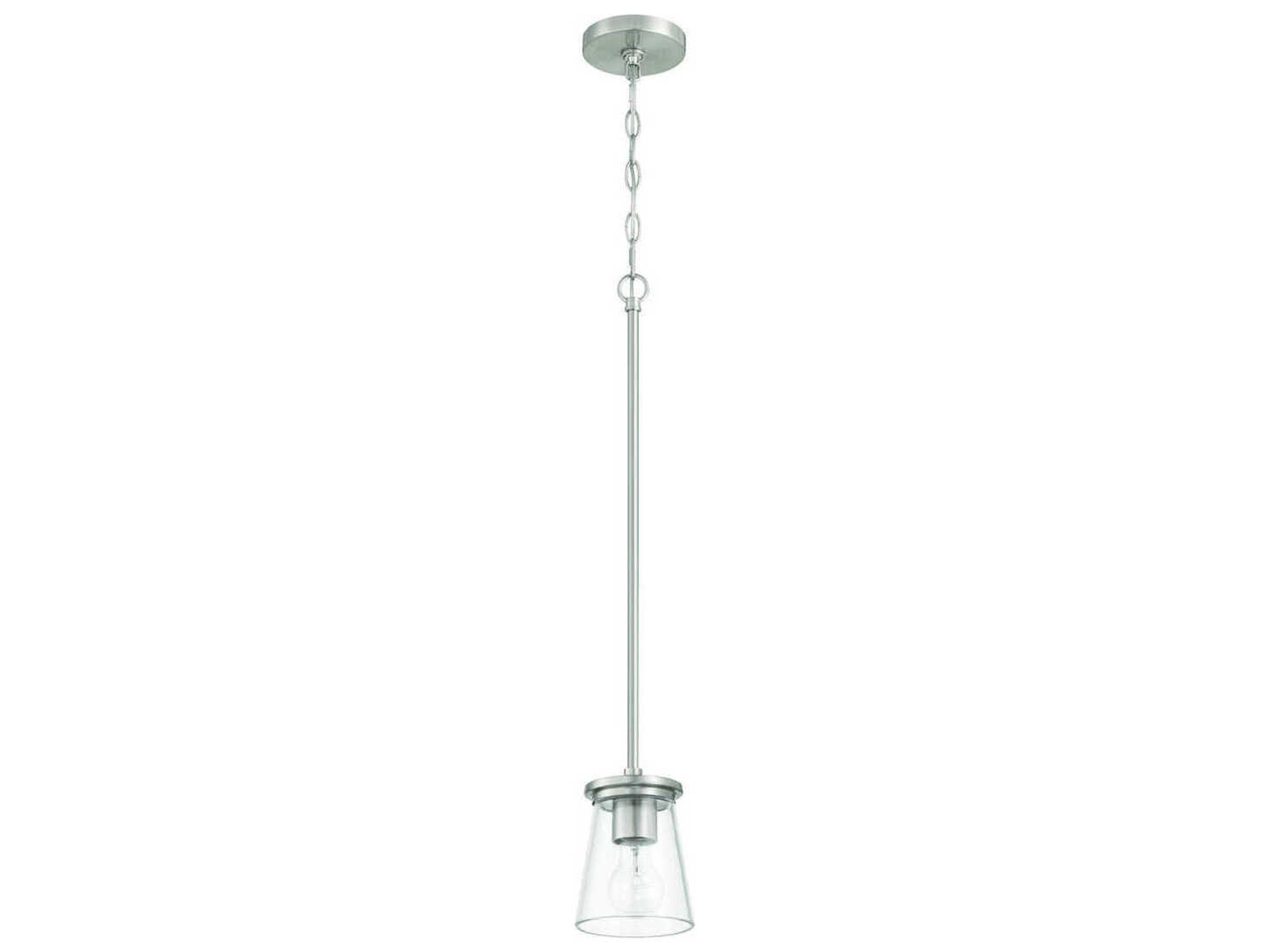 Connell 1-Light Brushed Polished Nickel Mini Pendant