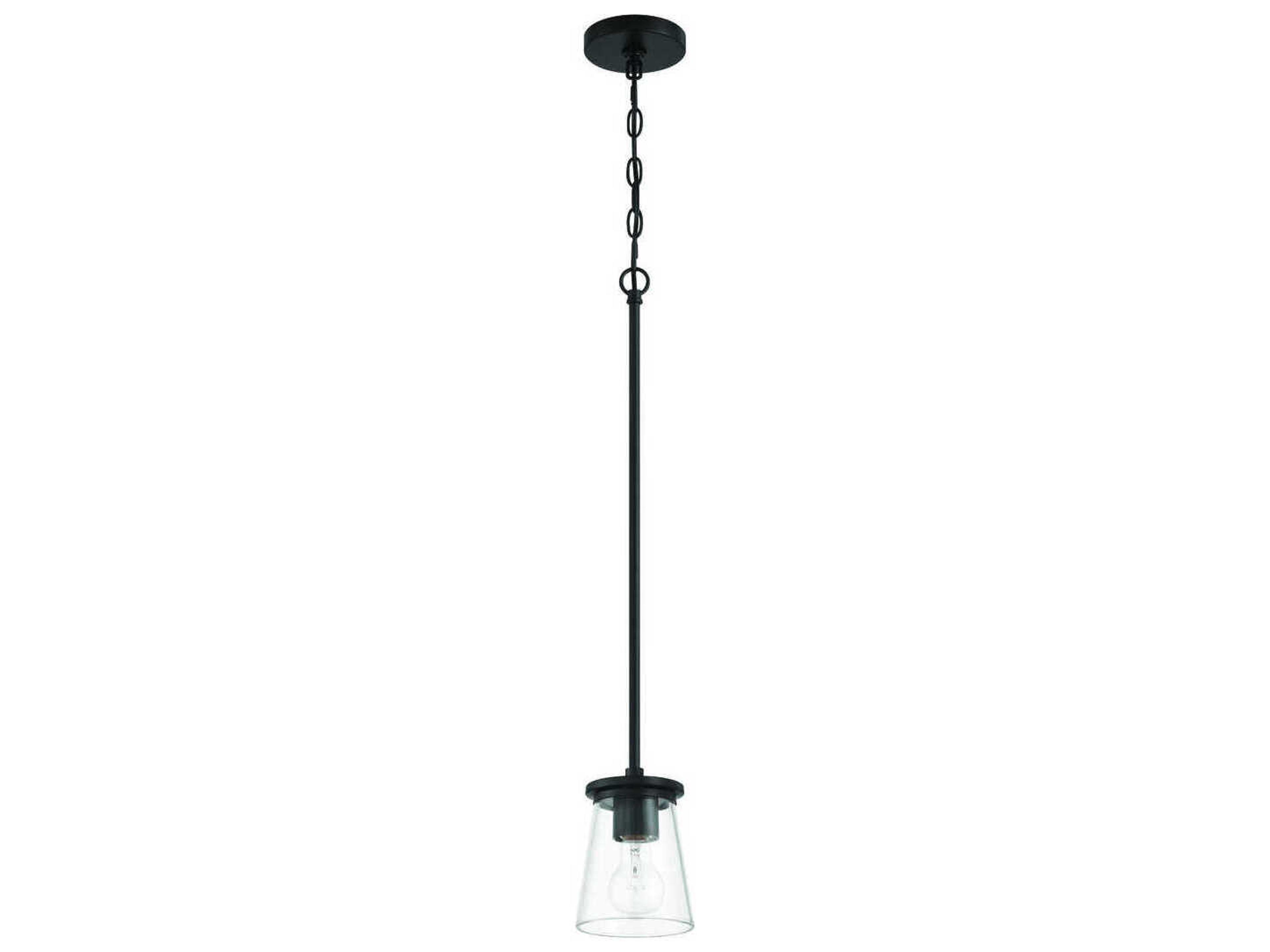 Connell 1-Light Flat Black Mini Pendant