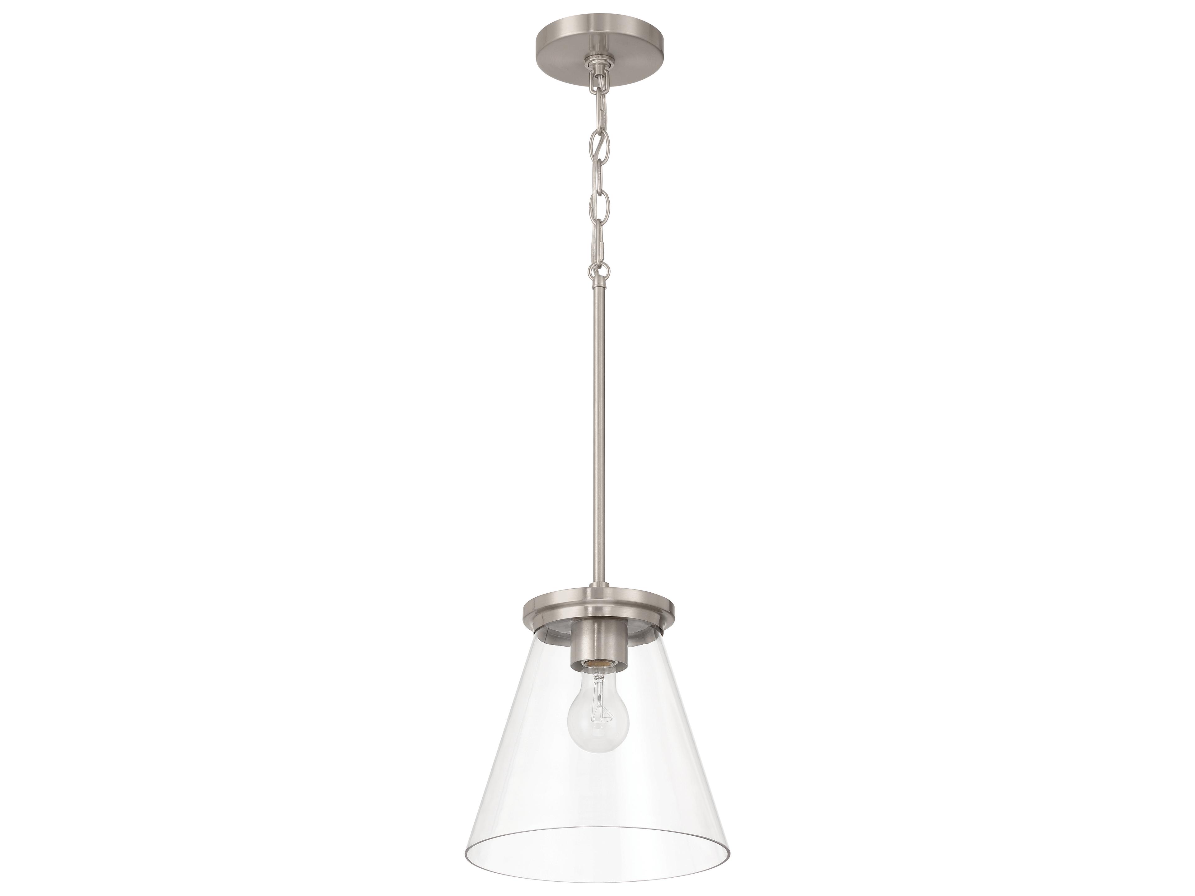 Connell 1-Light Nickel Mini Pendant
