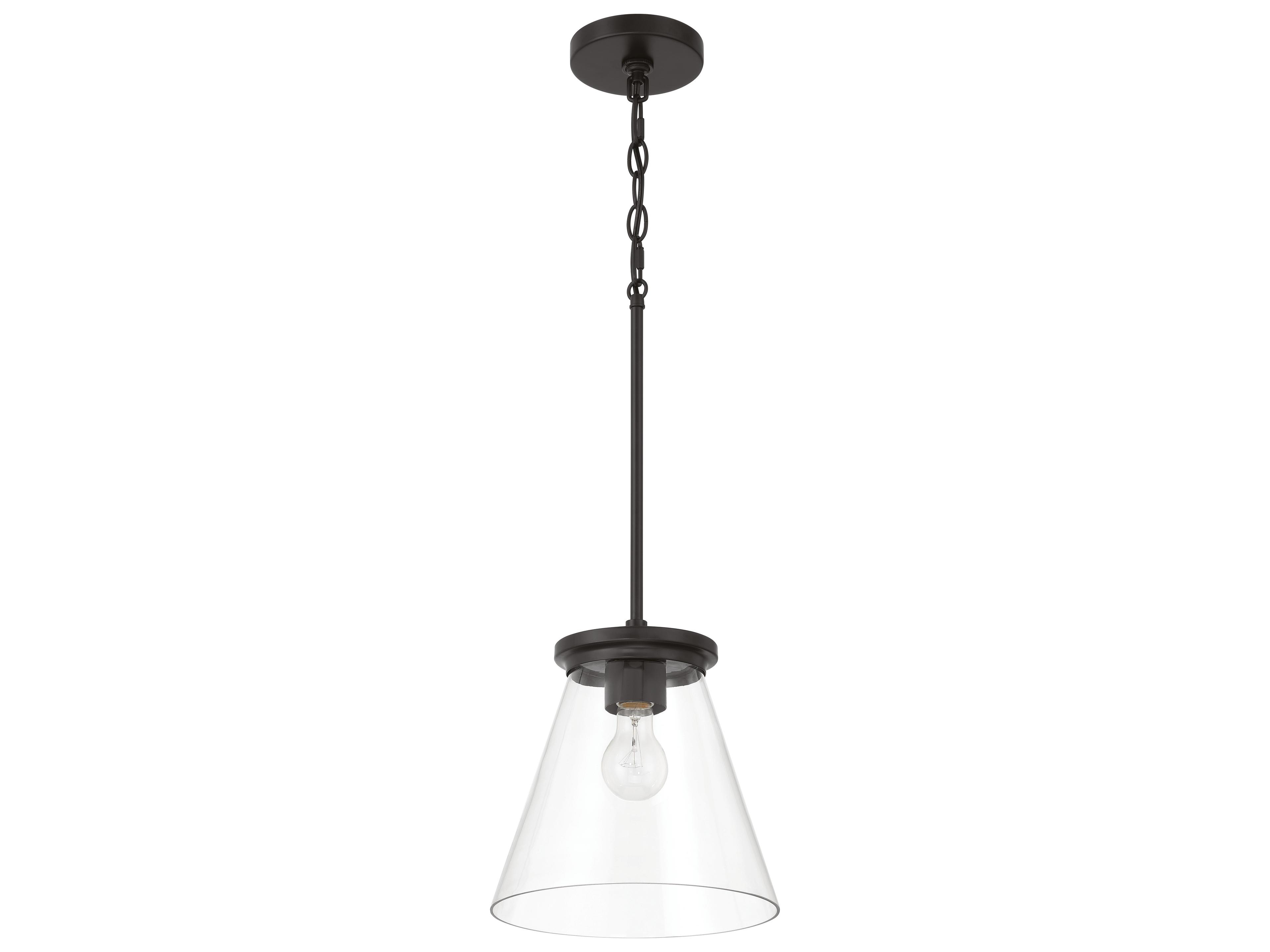 Connell 1-Light Flat Black Mini Pendant