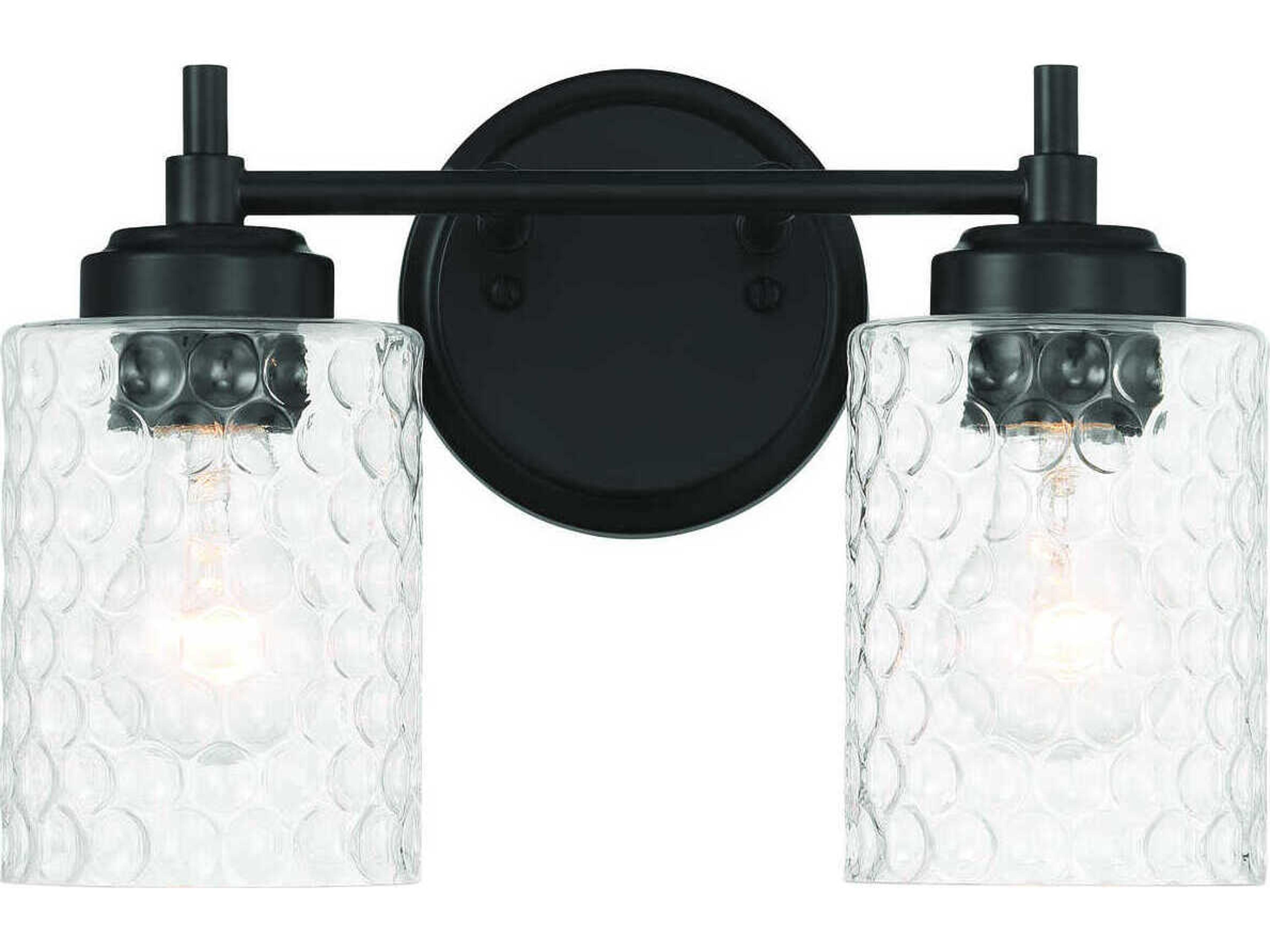Craftmade Claire 2-Light Flat Black Vanity Light