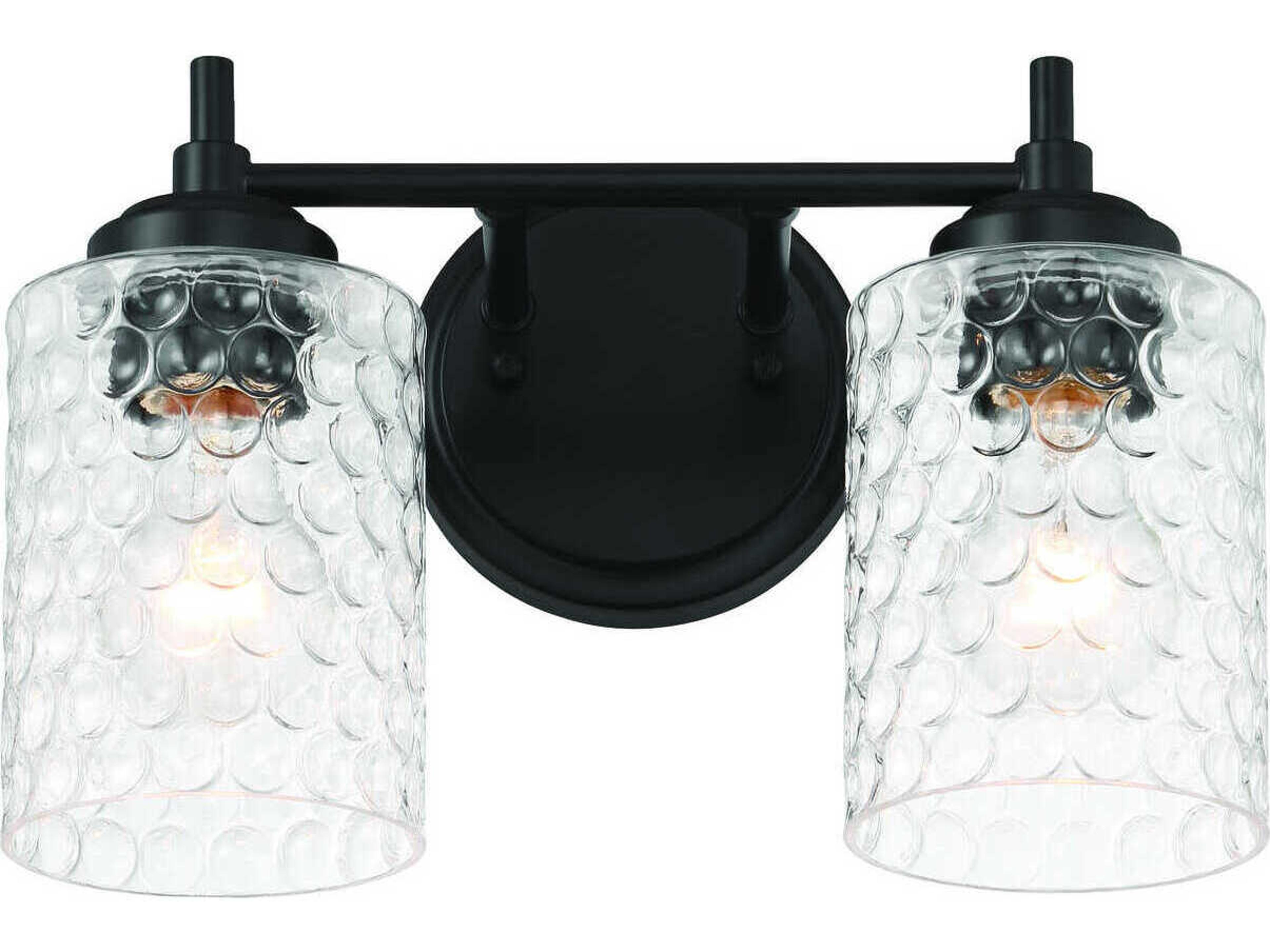Craftmade Claire 2-Light Flat Black Vanity Light