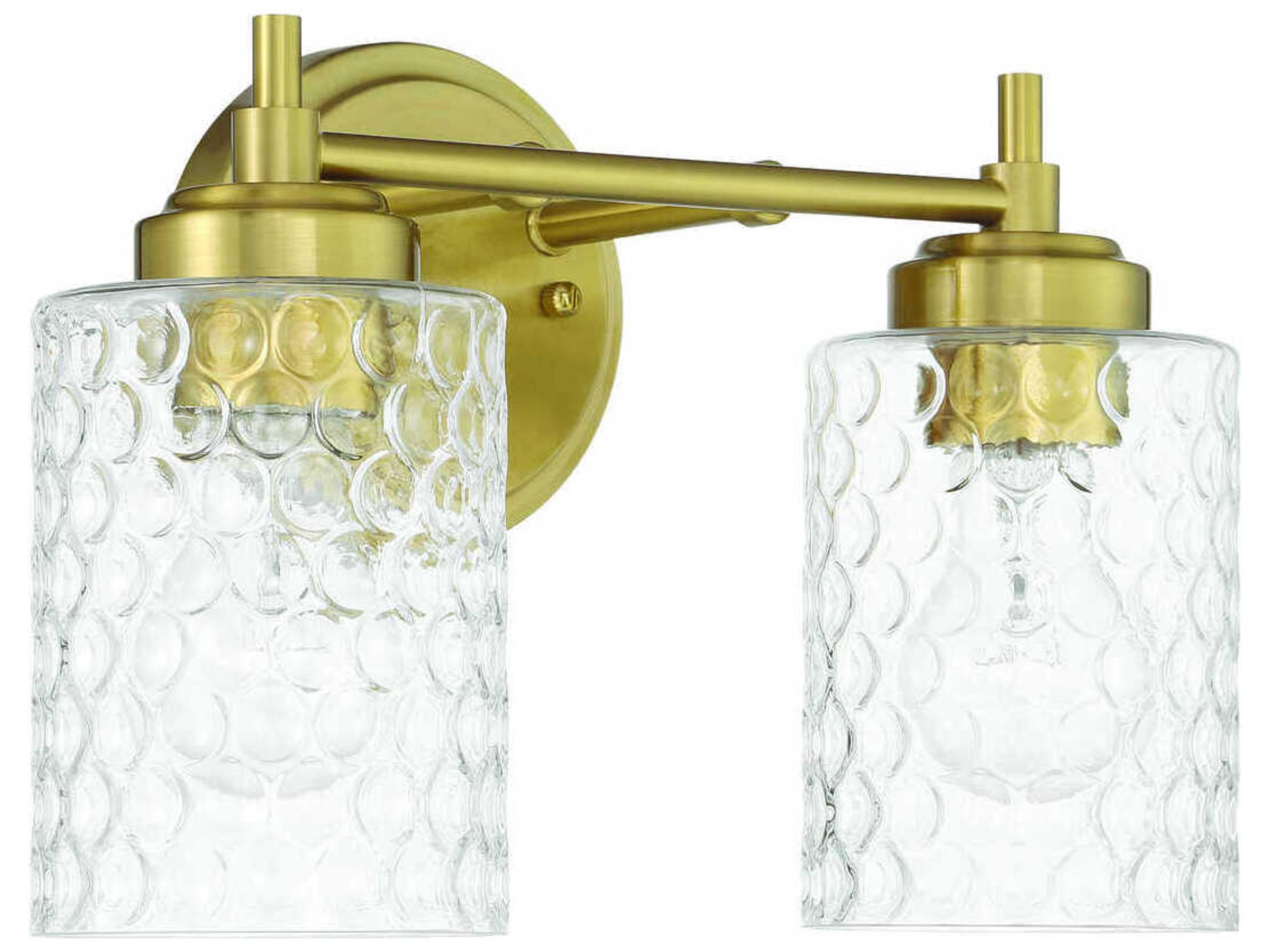 Claire 2-Light Satin Brass Vanity Light