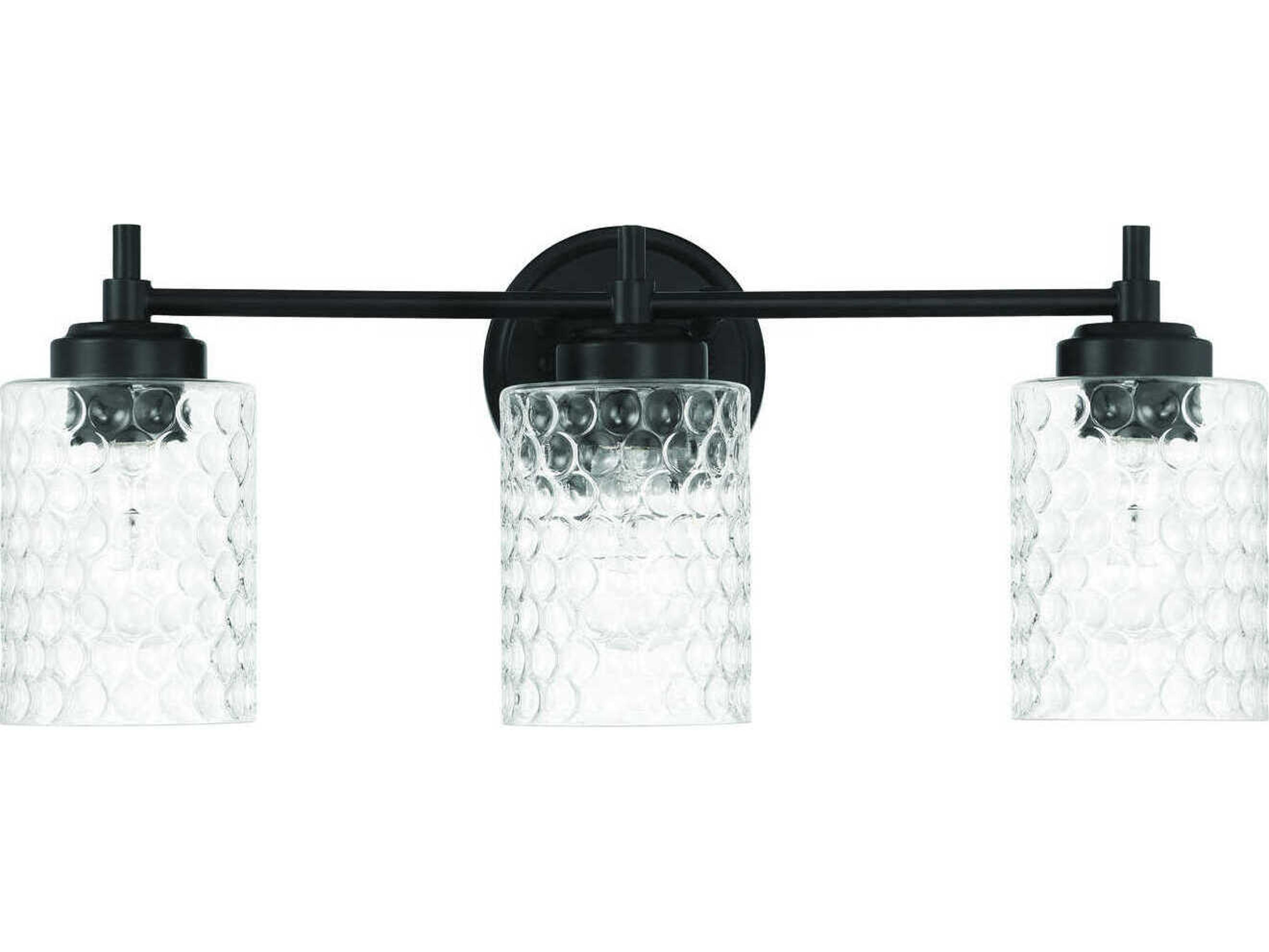 Craftmade Claire 3-Light Flat Black Vanity Light