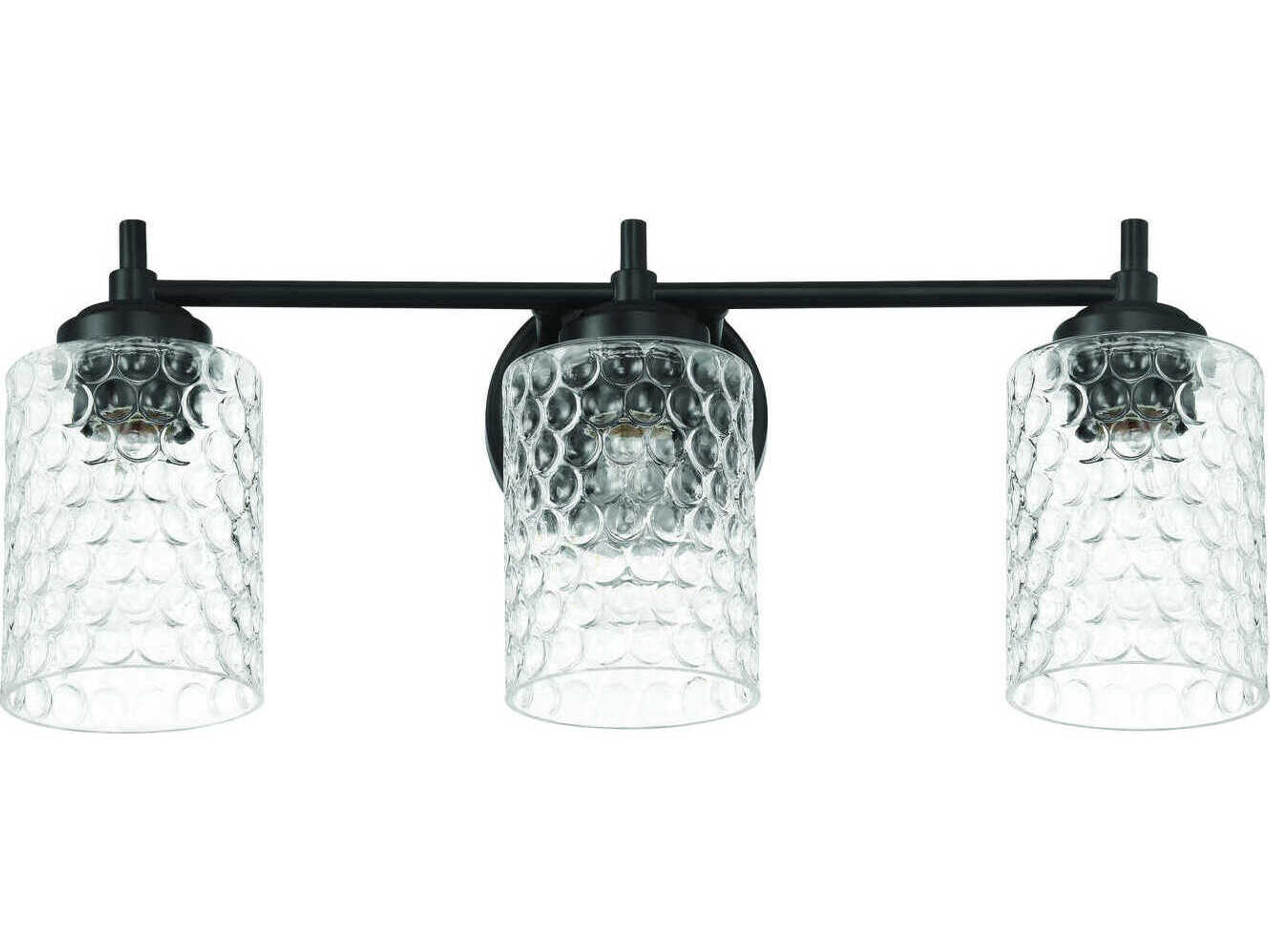 Craftmade Claire 3-Light Flat Black Vanity Light