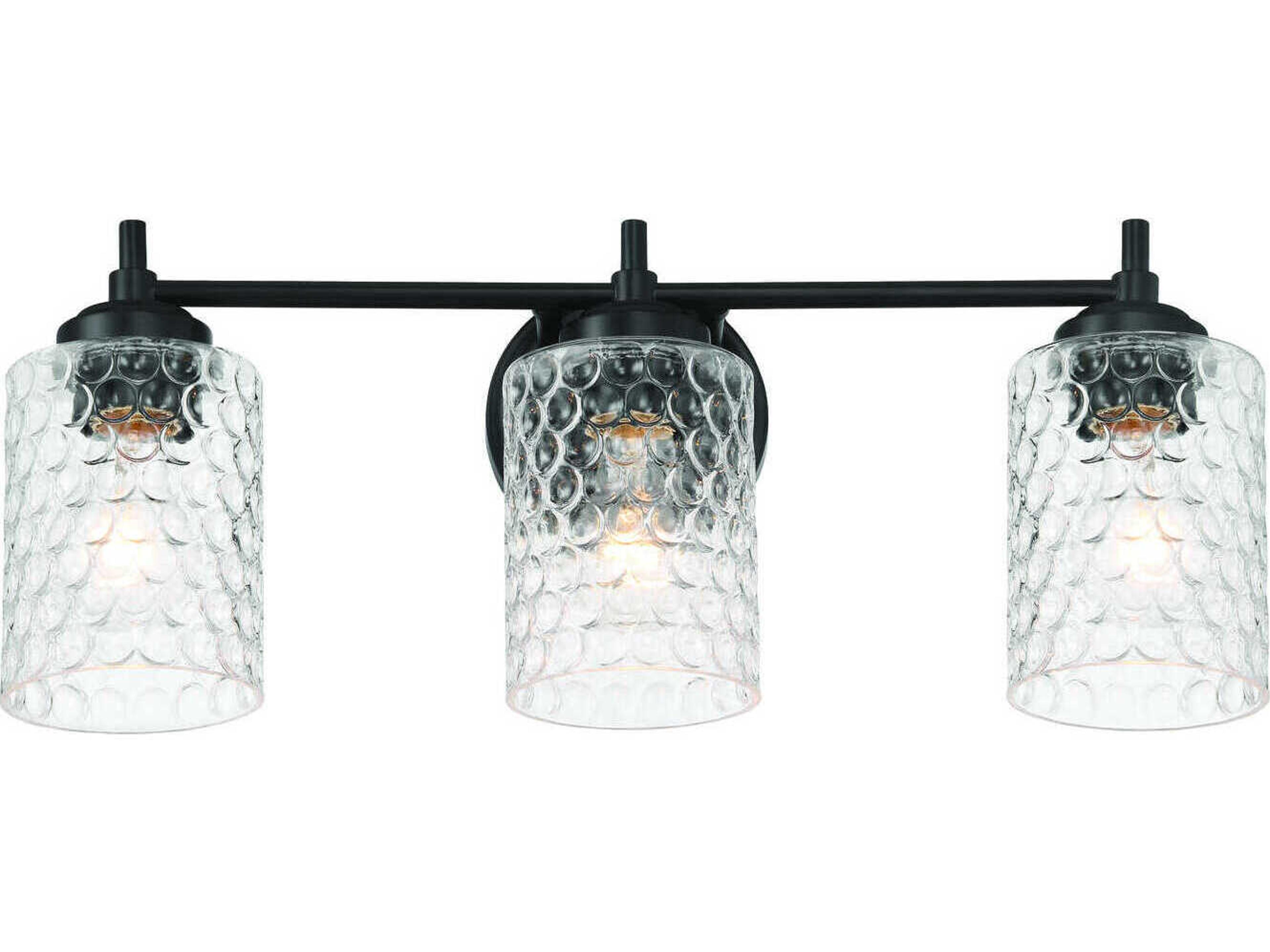 Craftmade Claire 3-Light Flat Black Vanity Light