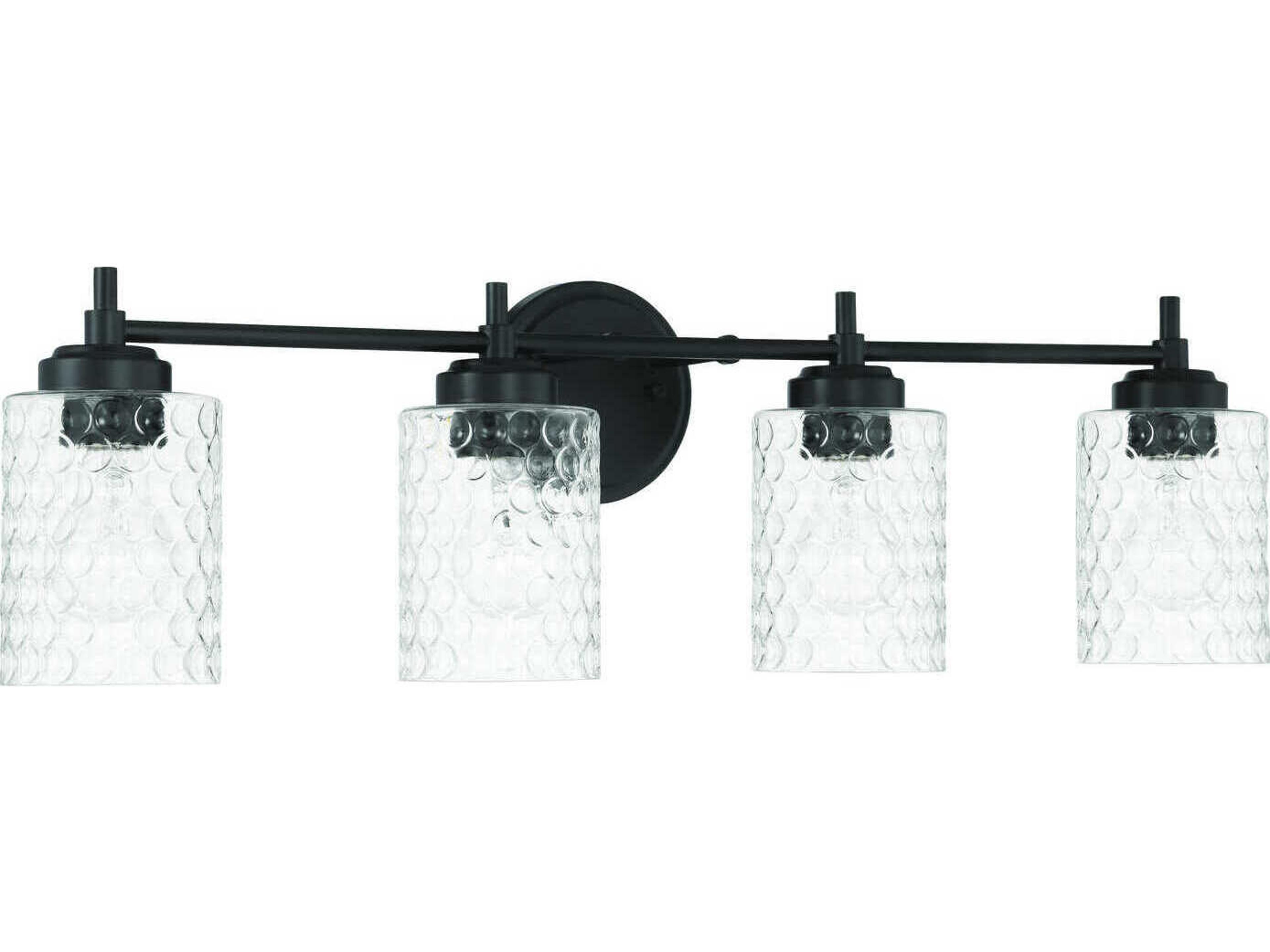 Claire 4-Light Flat Black Vanity Light